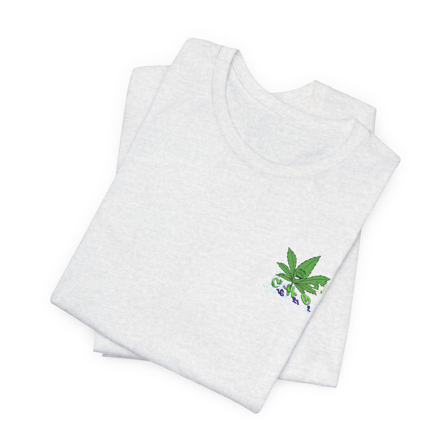 C16H21O2 - Minimal Marijuana Plant Graphic T-Shirt