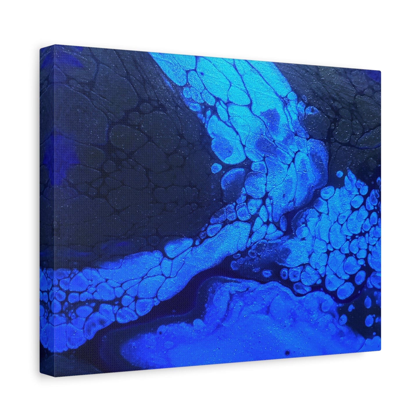 Abstract Blue Ocean Canvas Print — Matte Stretched Wall Art
