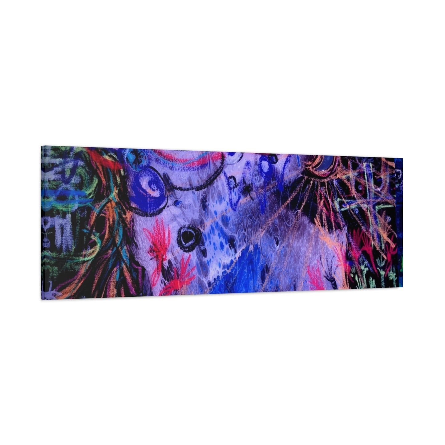 soul_extractions - Abstract Neon Canvas Art - Vibrant Psychedelic Wall Decor