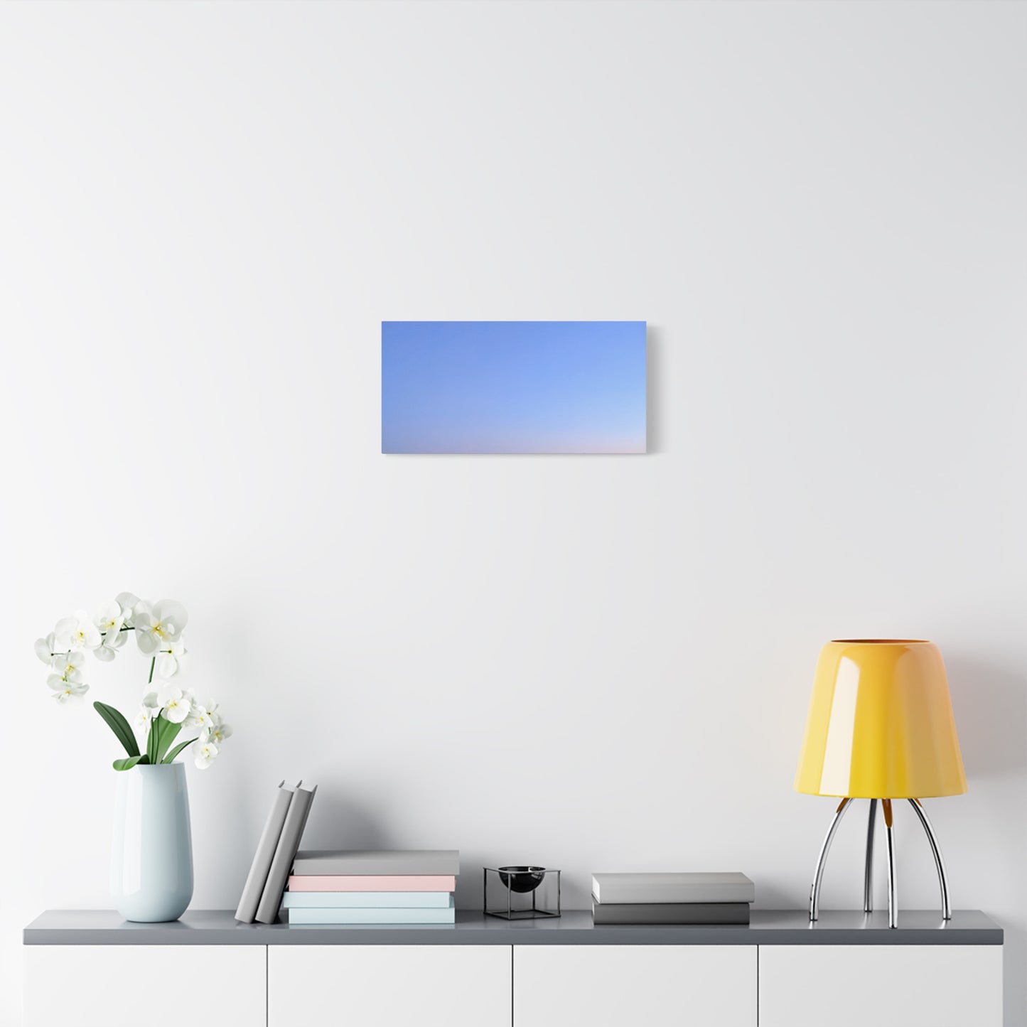 Serene Blue Horizon Matte Canvas Print — Stretched Wall Art