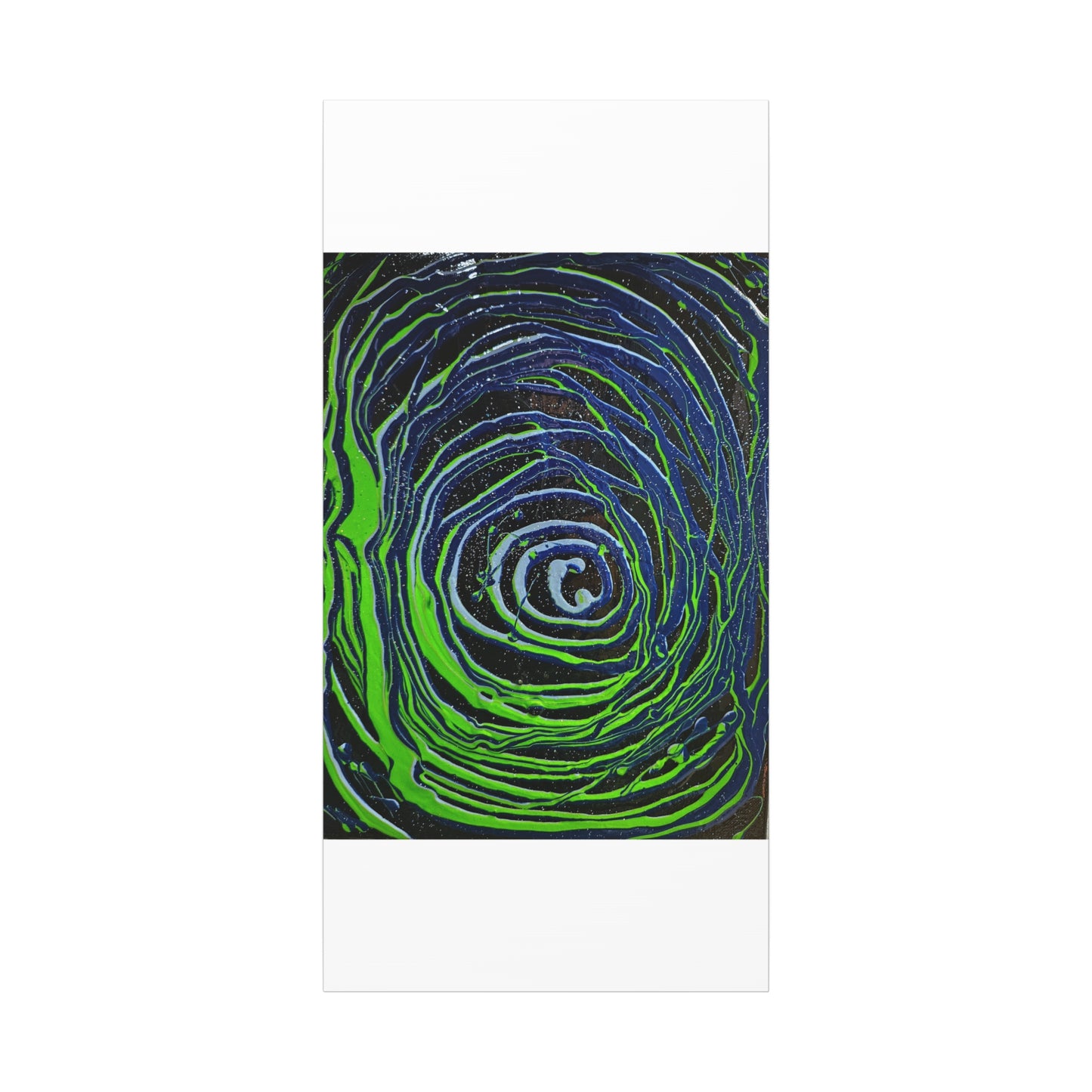 Abstract Green Swirl Matte Canvas Art — Stretched 1.25" Wall Décor