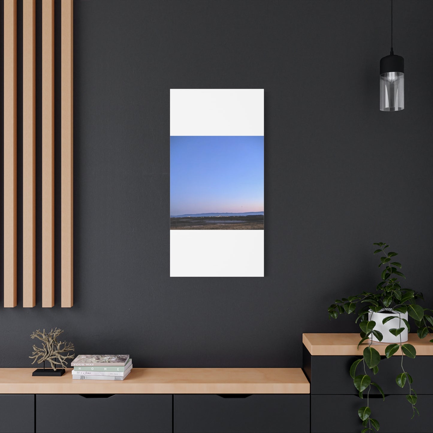 Serene Blue Horizon Matte Canvas Print — Stretched Wall Art
