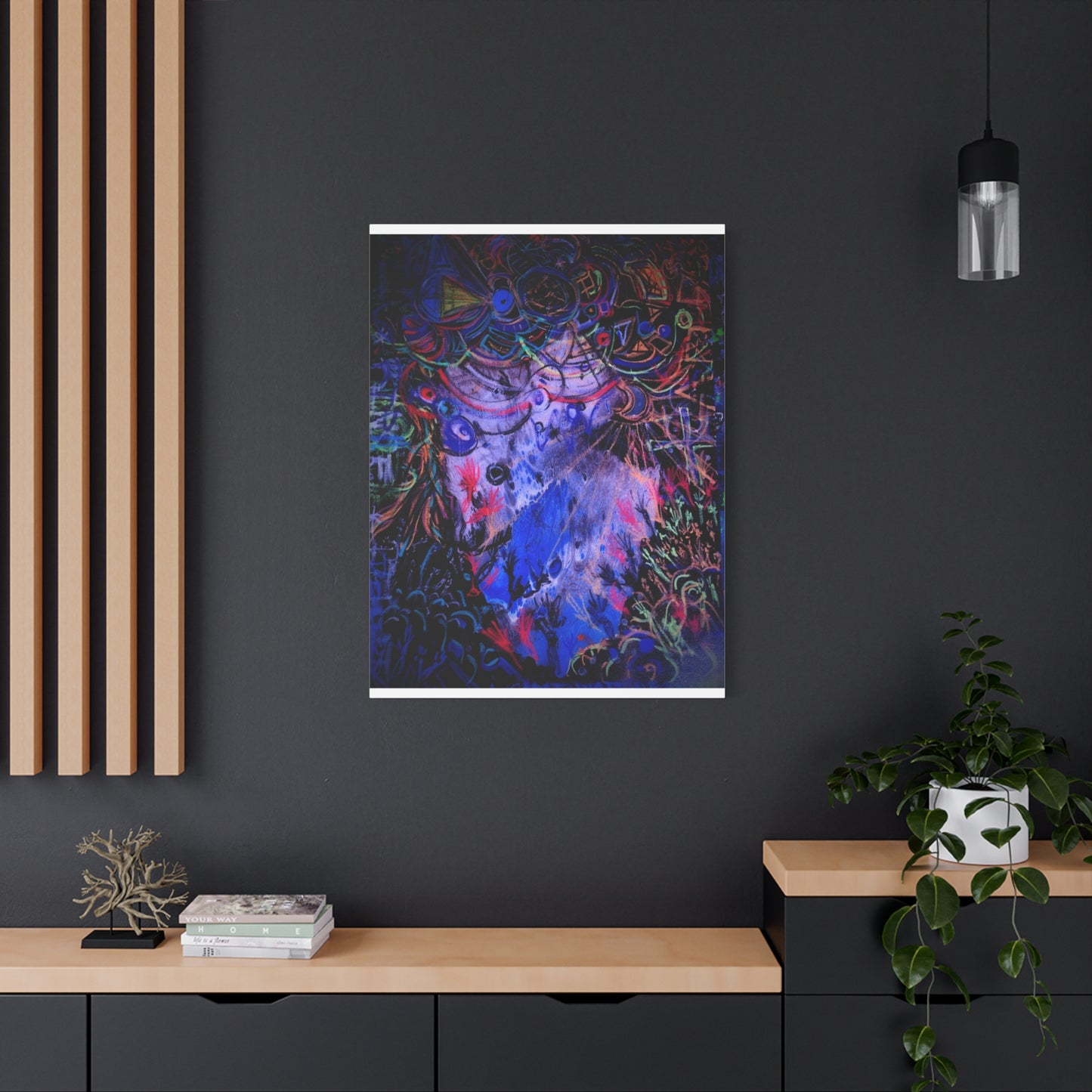 soul_extractions - Abstract Neon Canvas Art - Vibrant Psychedelic Wall Decor