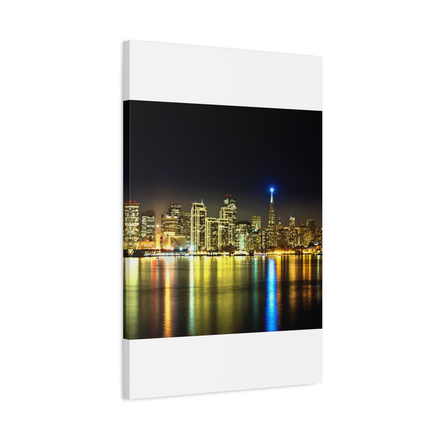San Francisco Night Skyline Matte Canvas Print — Stretched 1.25"
