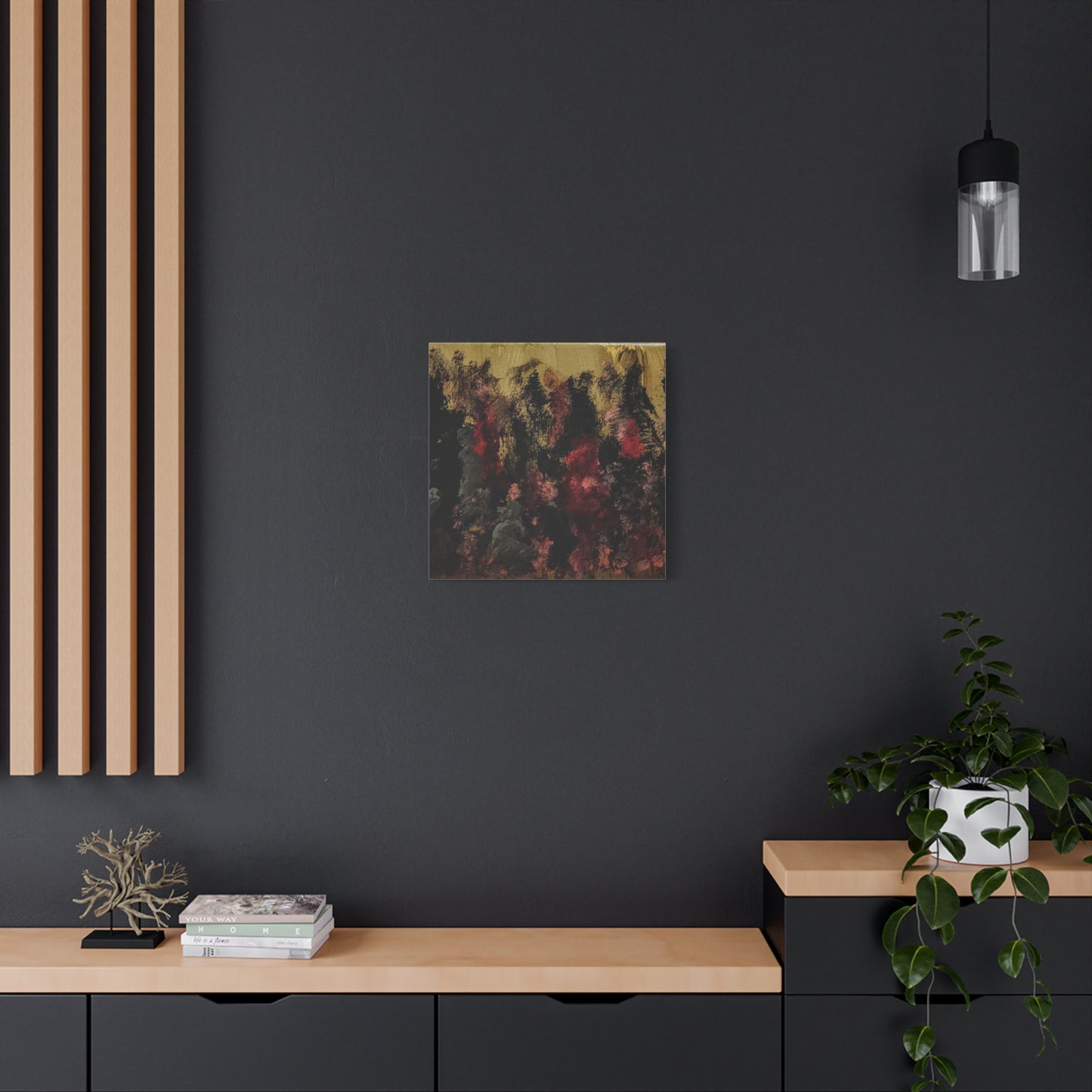 Autumn Forest Nightscape Matte Canvas Print — Stretched 1.25"