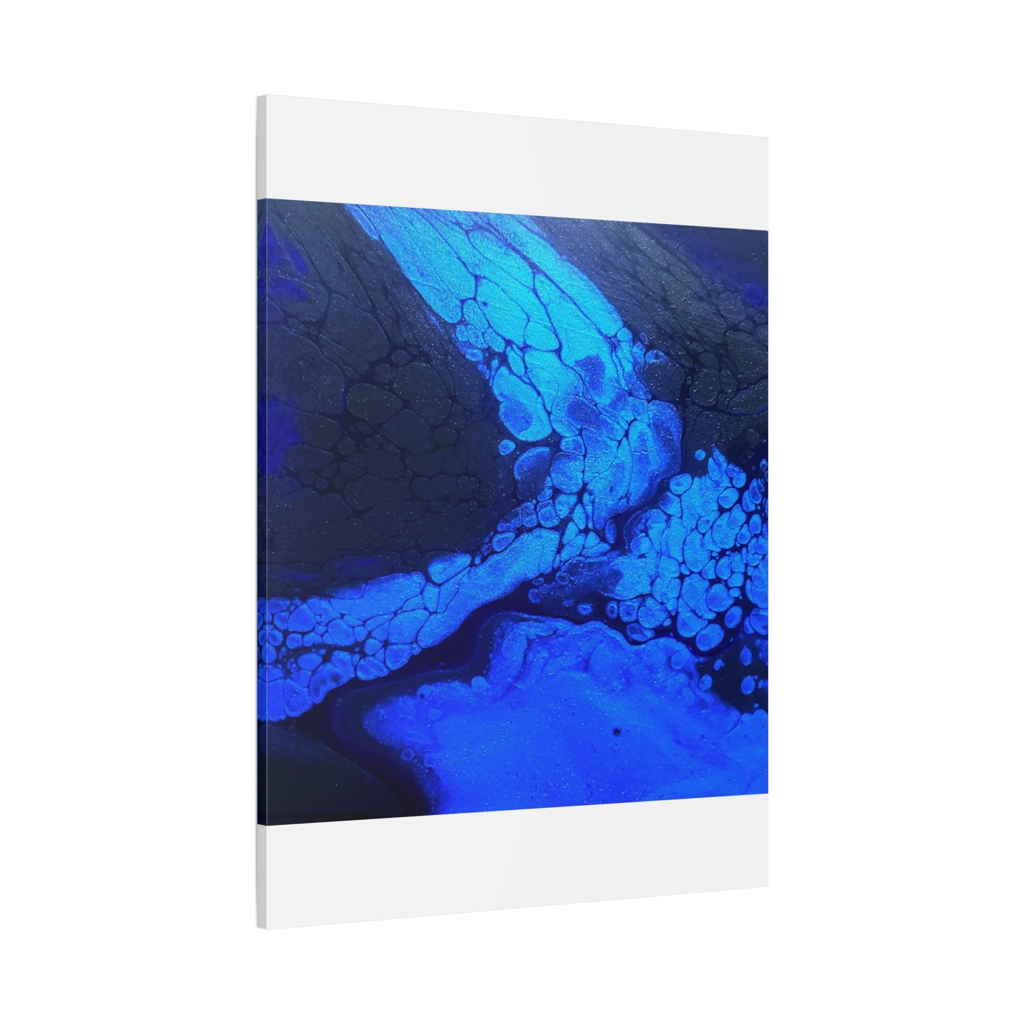 Abstract Blue Ocean Canvas Print — Matte Stretched Wall Art
