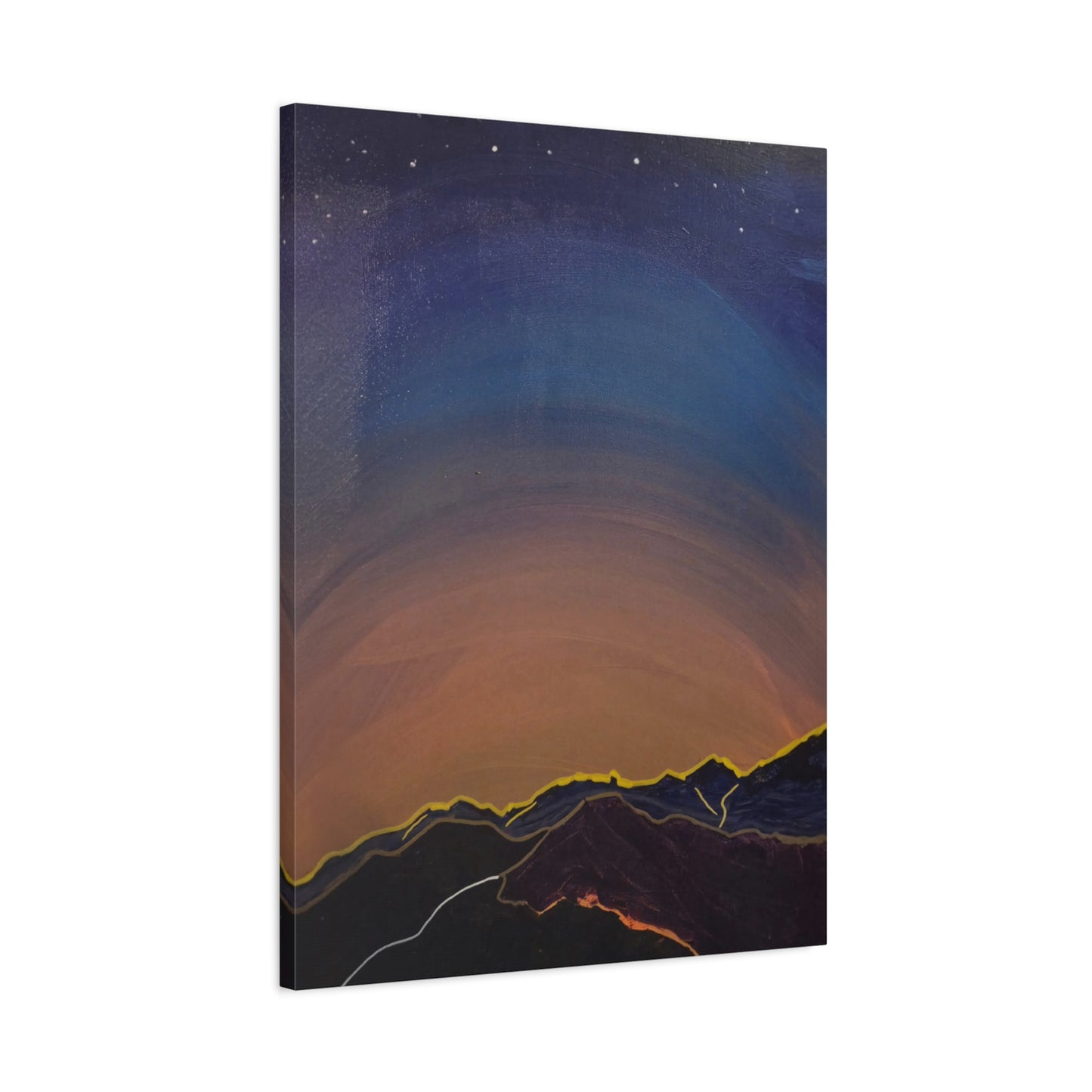Sunset Mountain Canvas Wall Art - first light — Matte Stretched Landscape Print