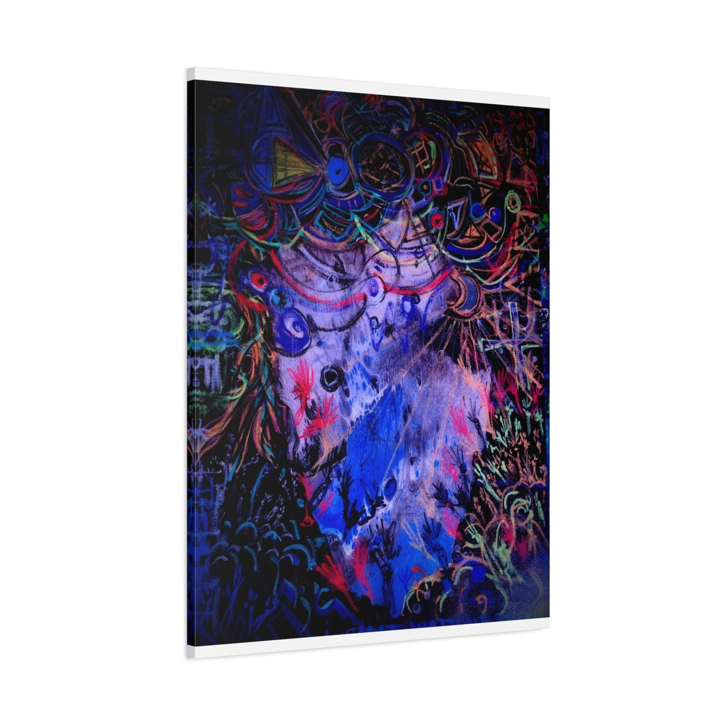 soul_extractions - Abstract Neon Canvas Art - Vibrant Psychedelic Wall Decor