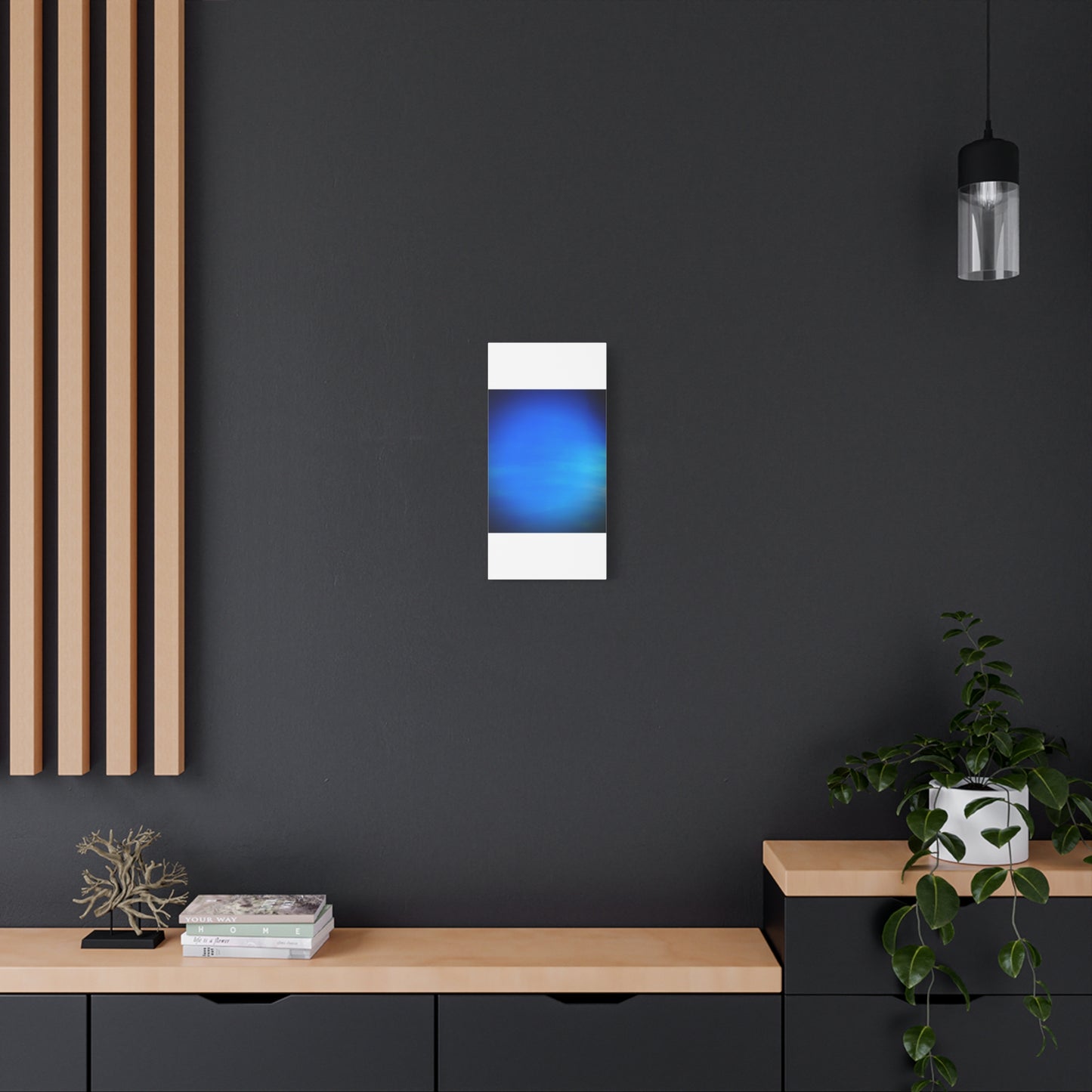 Blue Burst - Gradient Matte Canvas Print — Abstract Ocean Wall Art, Stretched 1.25"