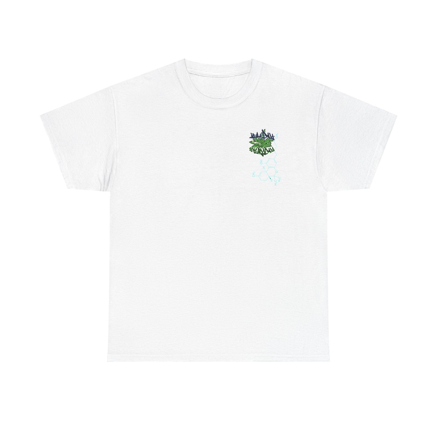 AllDay | Everyday - molecular logo — Green Graffiti Plant Design Chest & Back Print