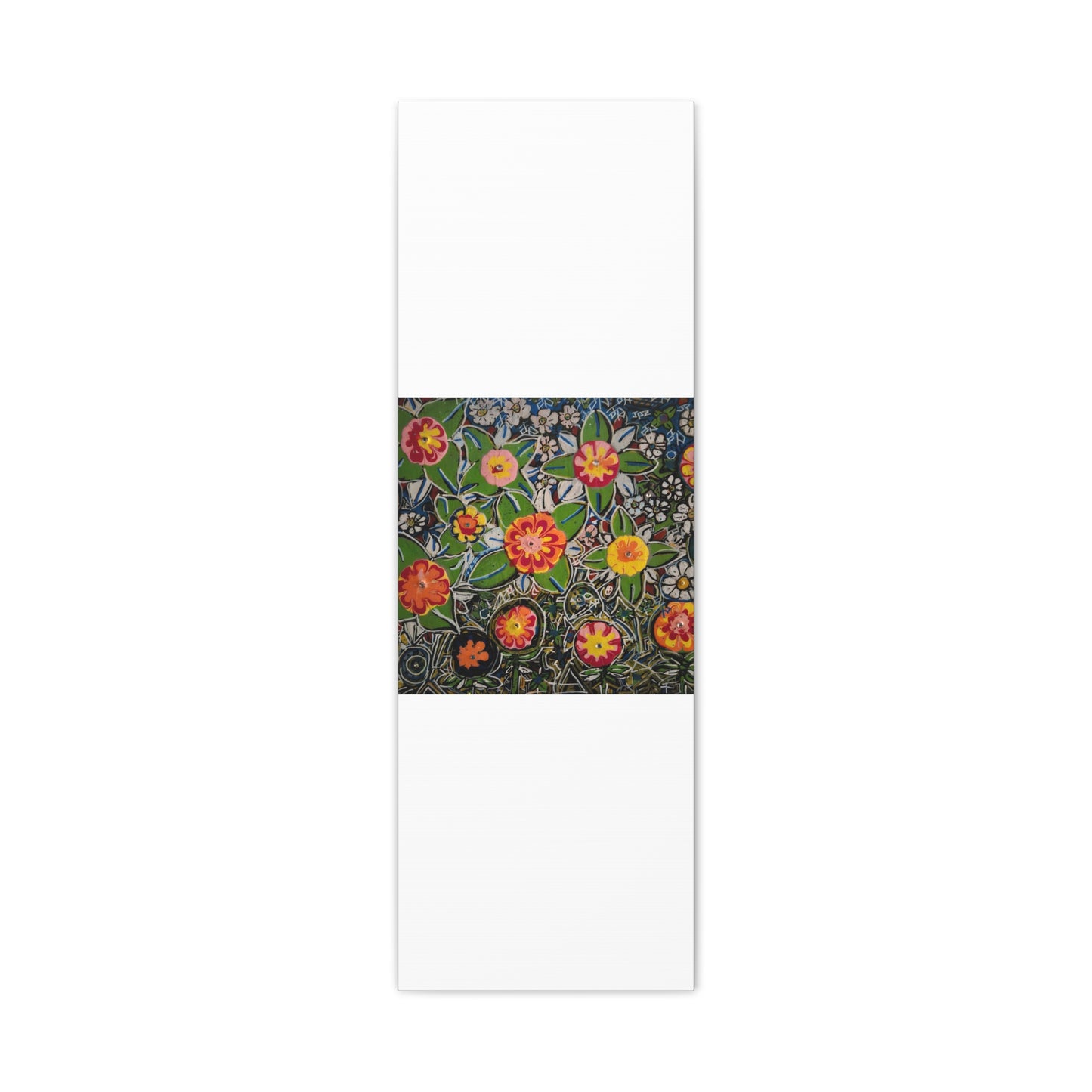 Urban_gardening-04 - Floral Pop Matte Stretched Canvas – Colorful Hand-Painted Garden Wall Art