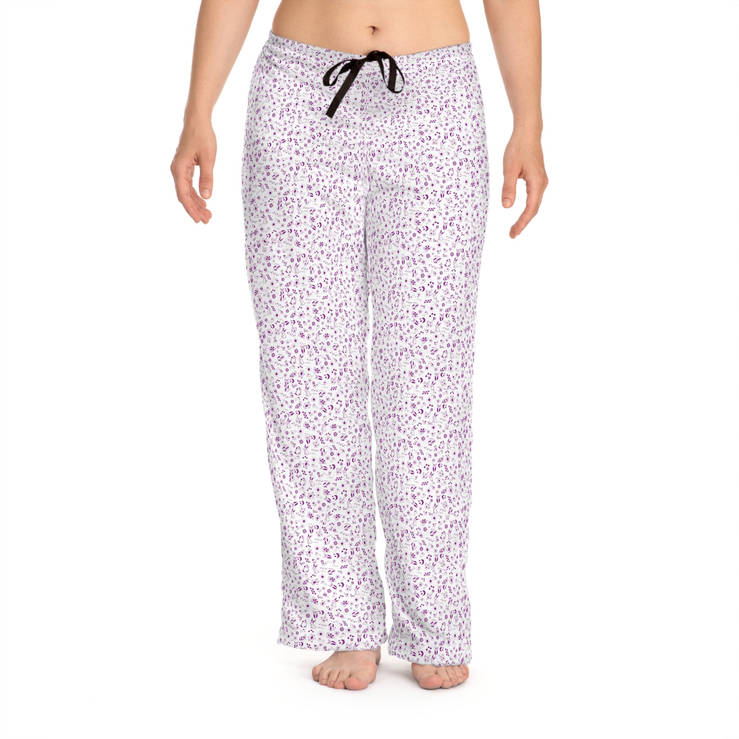 Floral Lounge Pajama Pants — Lavender Micro Daisy Sleepwear
