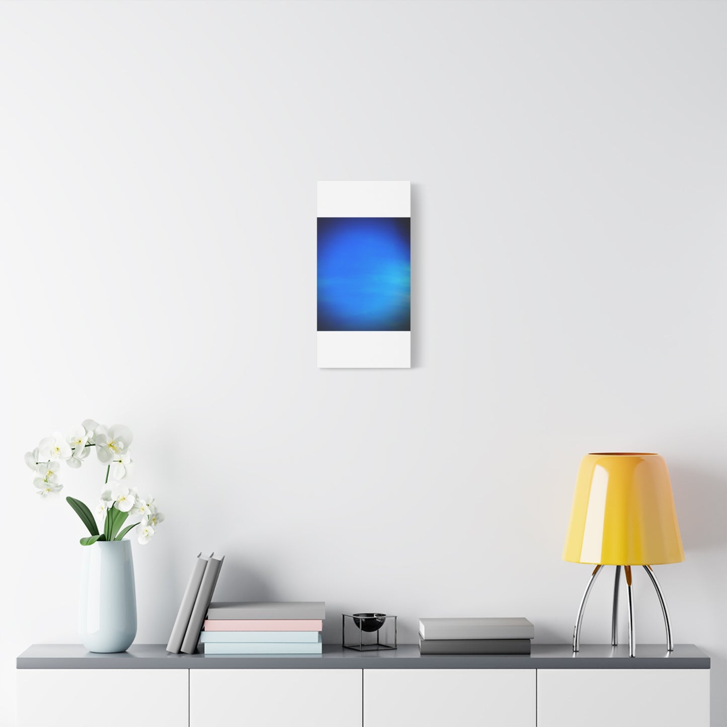 Blue Burst - Gradient Matte Canvas Print — Abstract Ocean Wall Art, Stretched 1.25"