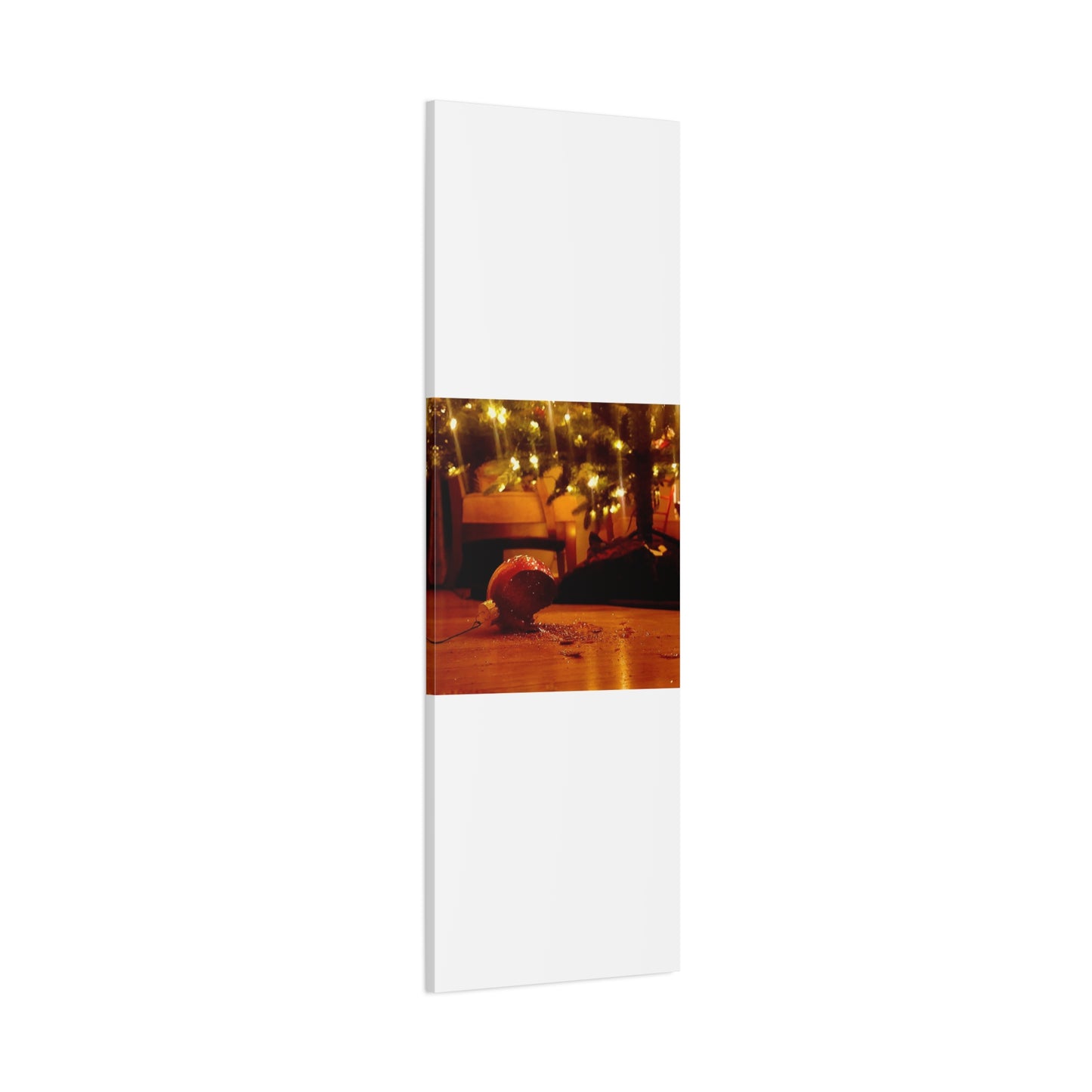 Christmas Tree Ornament Photo Canvas – Cozy Holiday Still Life Wall Art