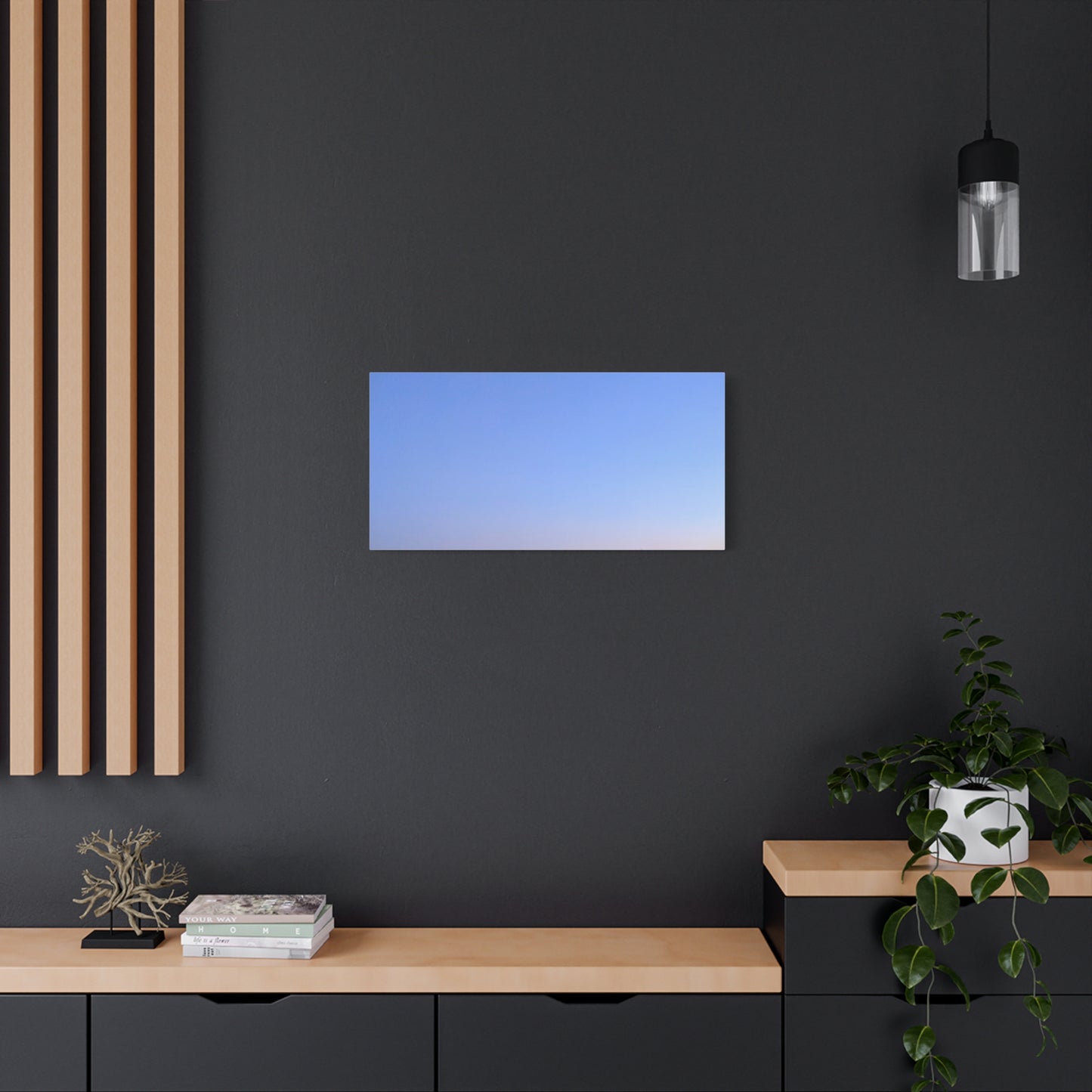 Serene Blue Horizon Matte Canvas Print — Stretched Wall Art