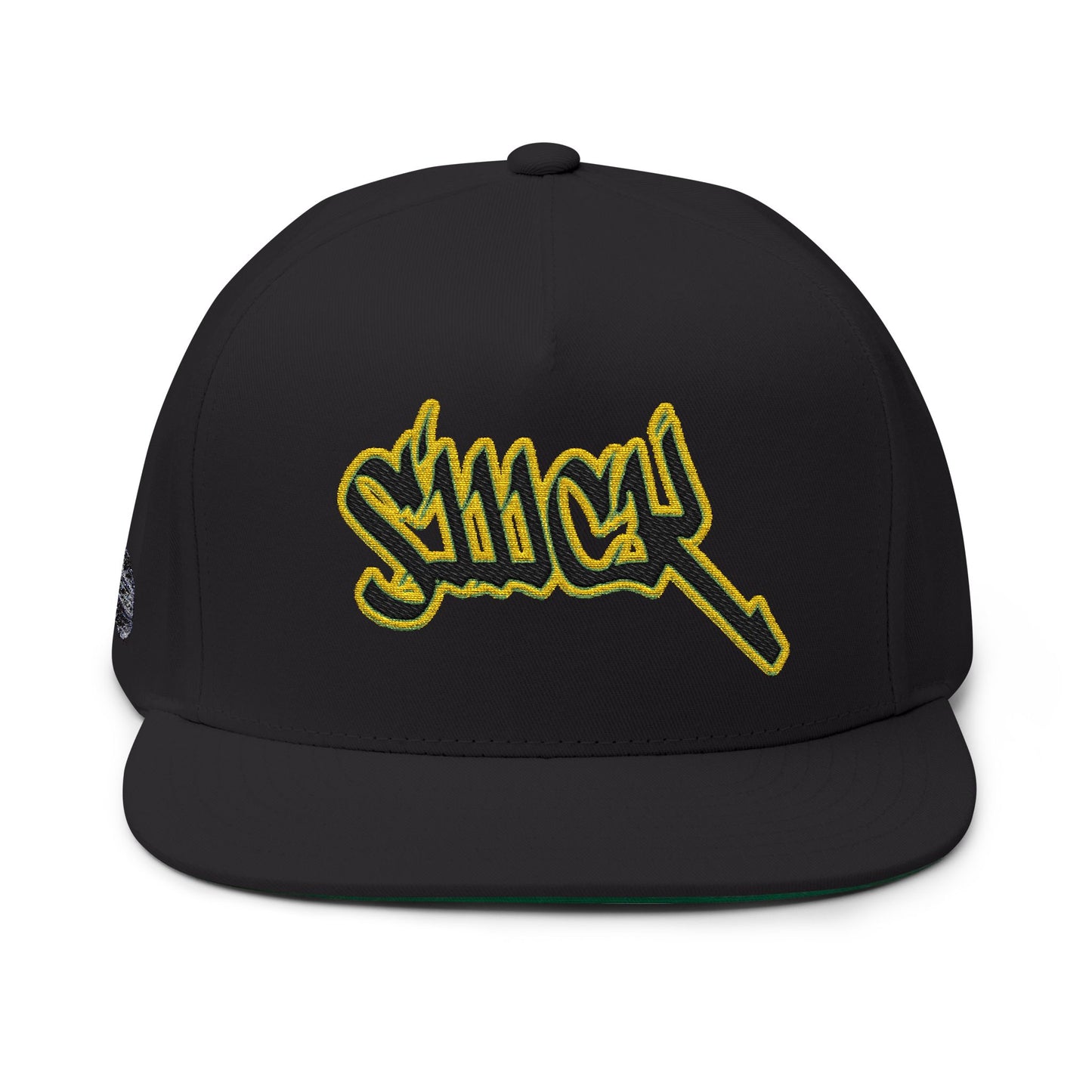 triple_siiick - Embroidered Snapback Hat — "siiick" Yellow Outline