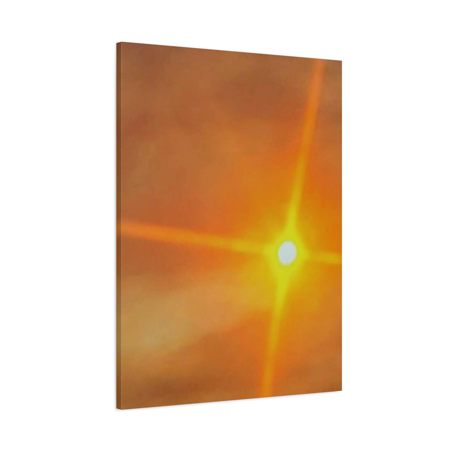 Sunburst Sunset Canvas Print — Warm Abstract Wall Art