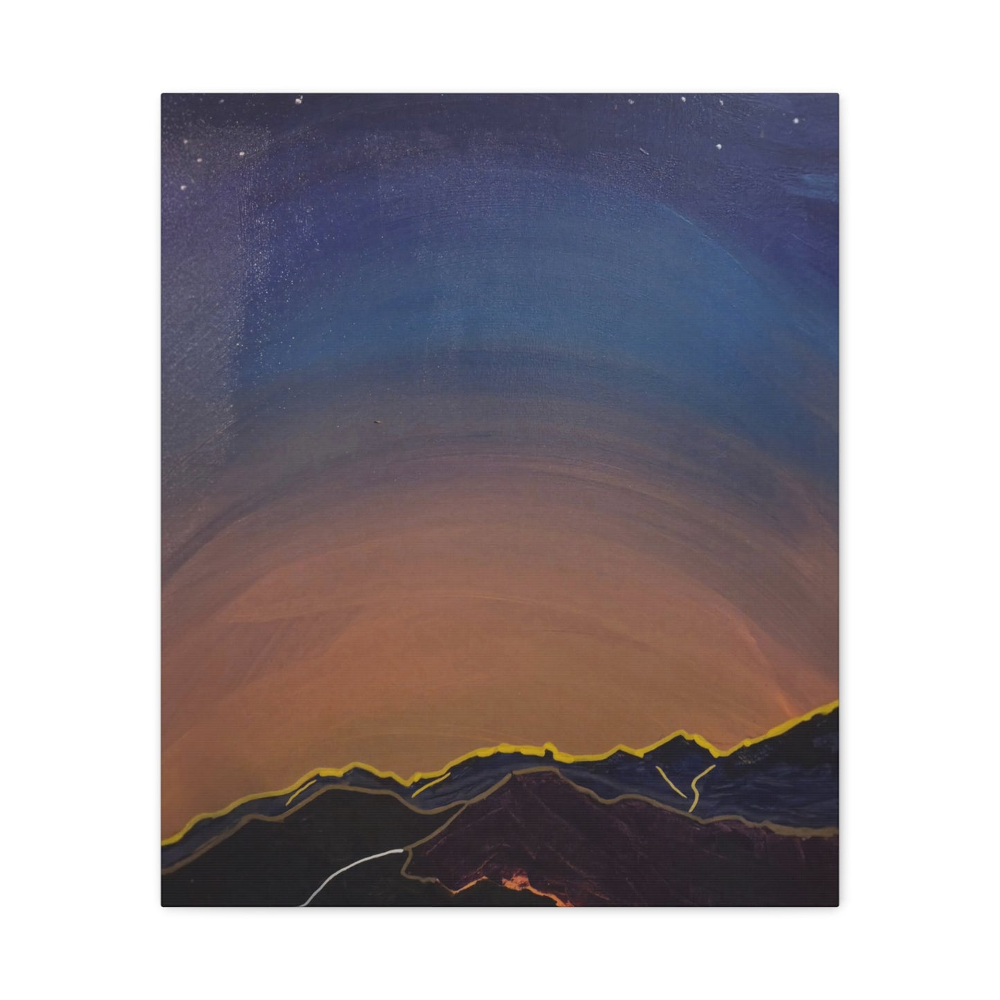Sunset Mountain Canvas Wall Art - first light — Matte Stretched Landscape Print