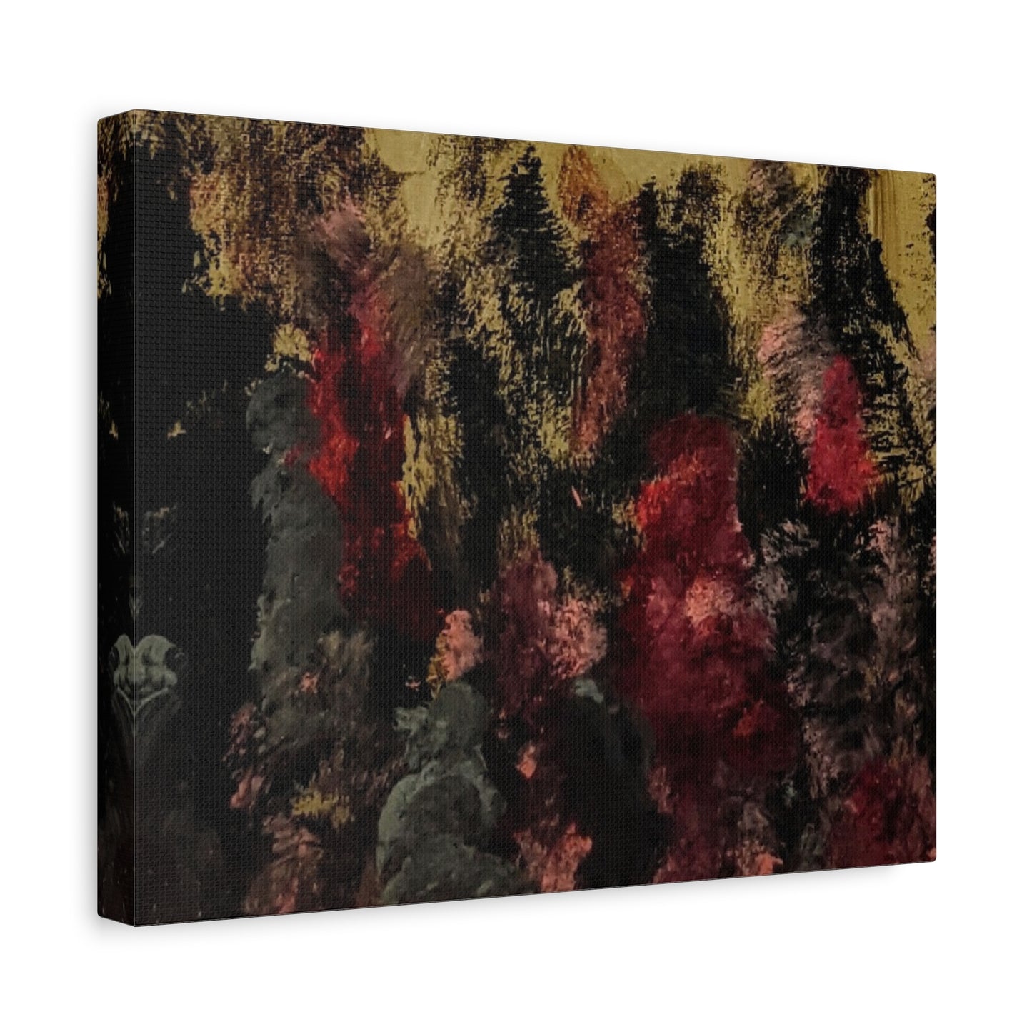 Autumn Forest Nightscape Matte Canvas Print — Stretched 1.25"
