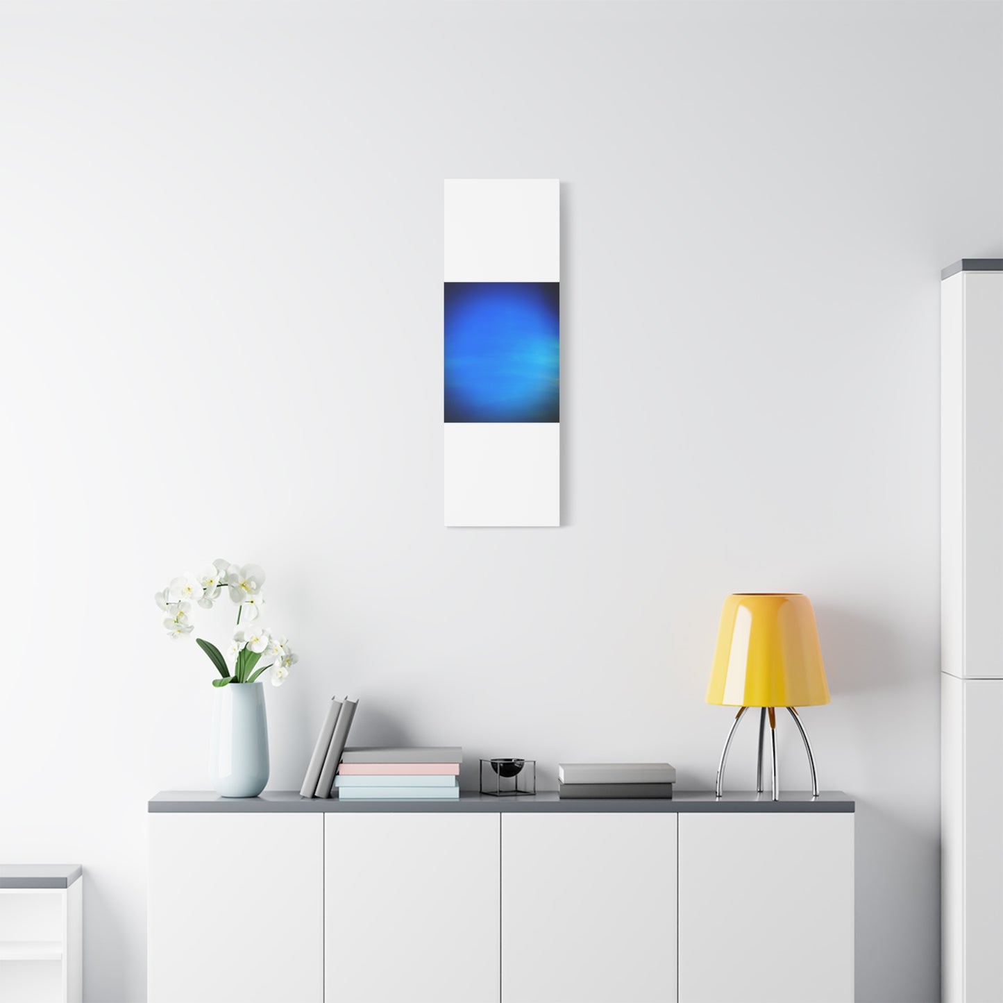 Blue Burst - Gradient Matte Canvas Print — Abstract Ocean Wall Art, Stretched 1.25"
