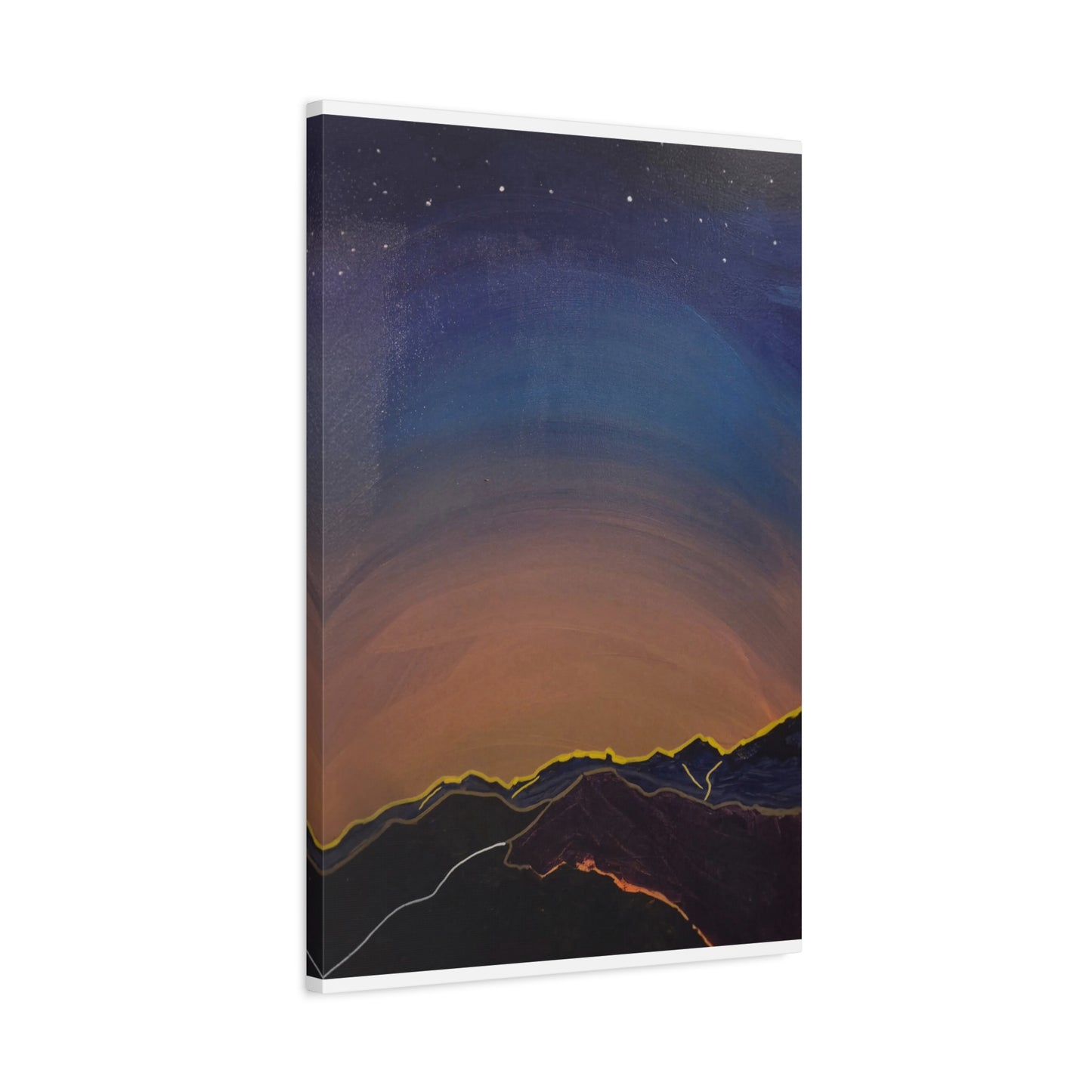 Sunset Mountain Canvas Wall Art - first light — Matte Stretched Landscape Print