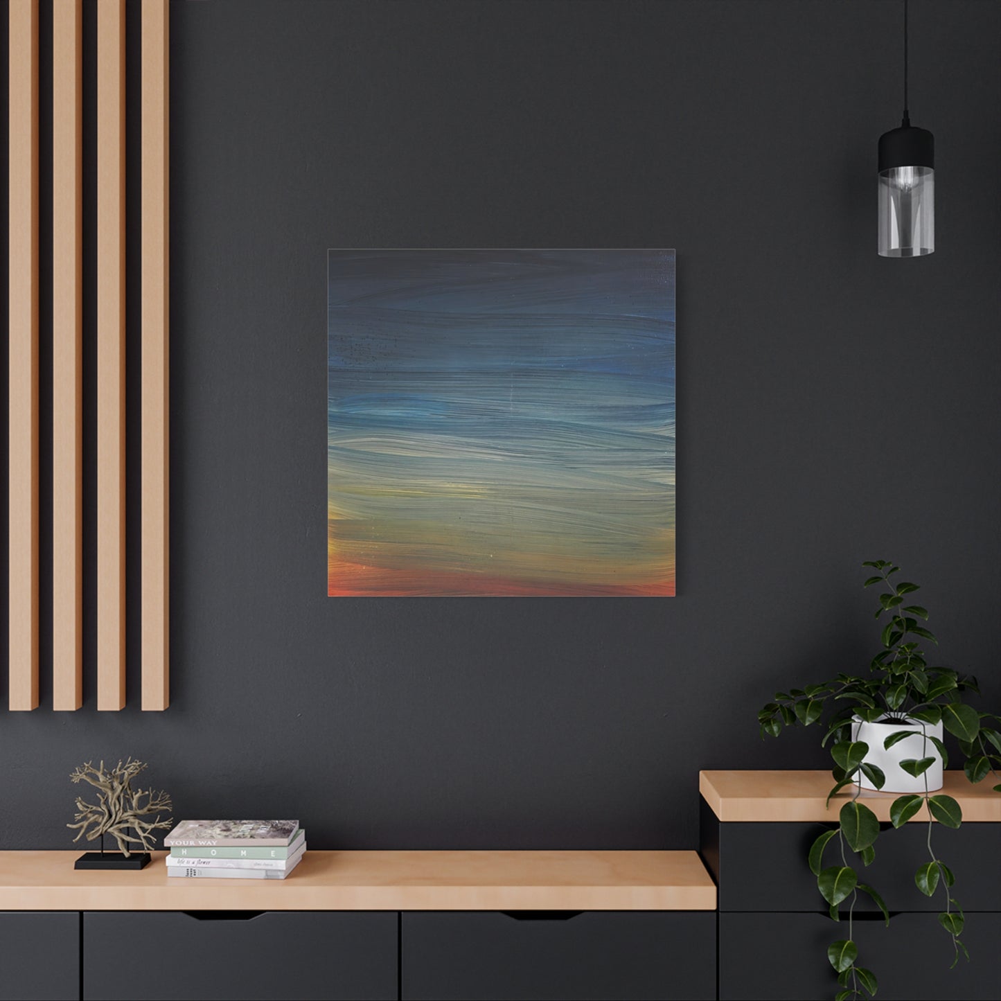 Abstract Coastal Sunset Canvas Print — Matte Stretched Wall Art