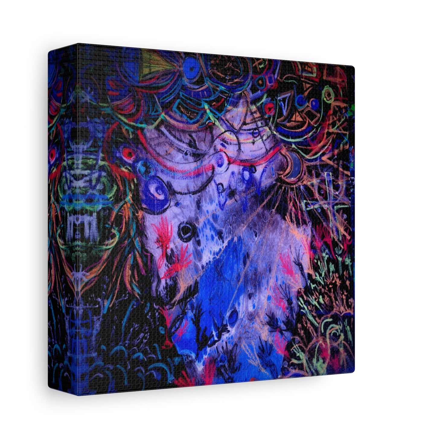 soul_extractions - Abstract Neon Canvas Art - Vibrant Psychedelic Wall Decor