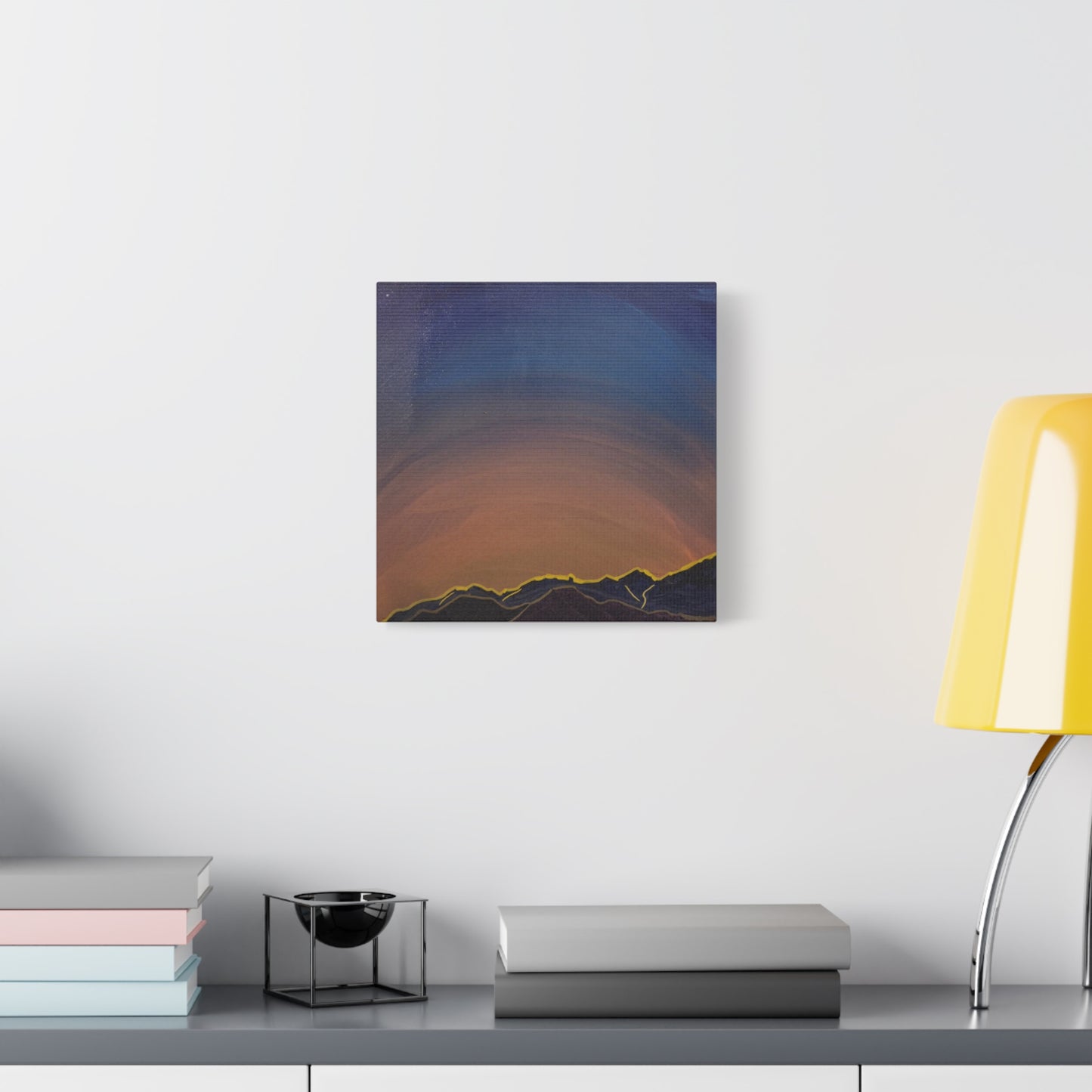 Sunset Mountain Canvas Wall Art - first light — Matte Stretched Landscape Print