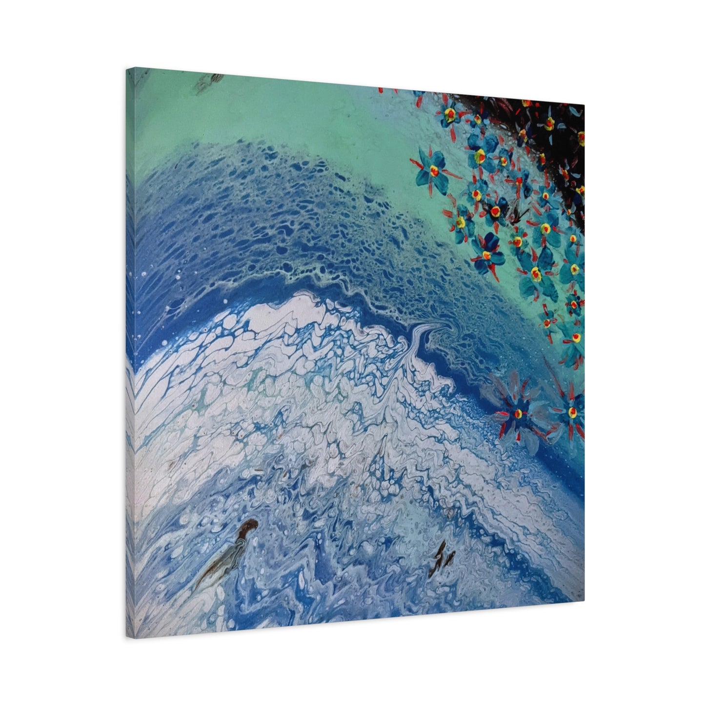 floetrol&flowers - Abstract Matte Canvas Print — Floral Accents Stretched Wall Art