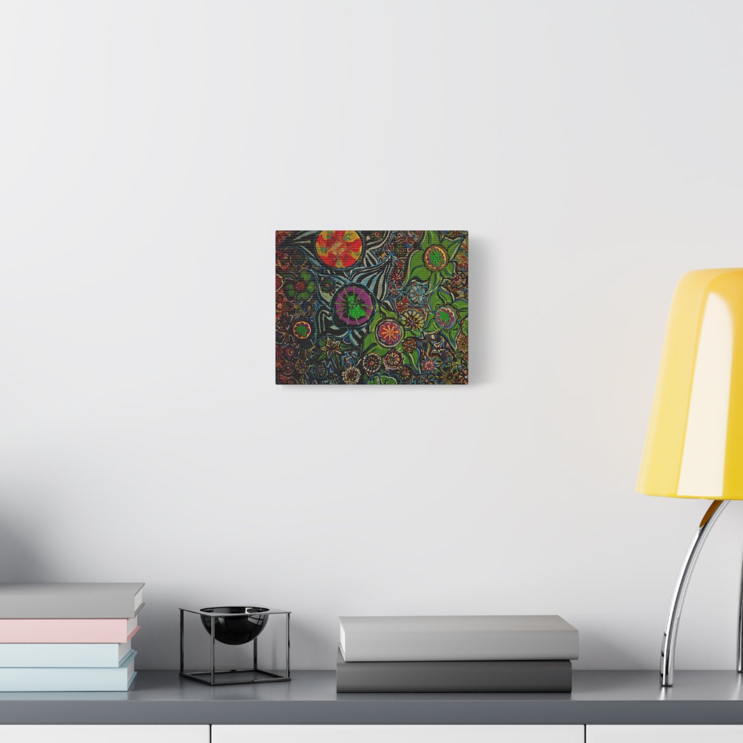 Urban_gardening-03 - Psychedelic Floral Canvas Print — Vibrant Abstract Garden Wall Art