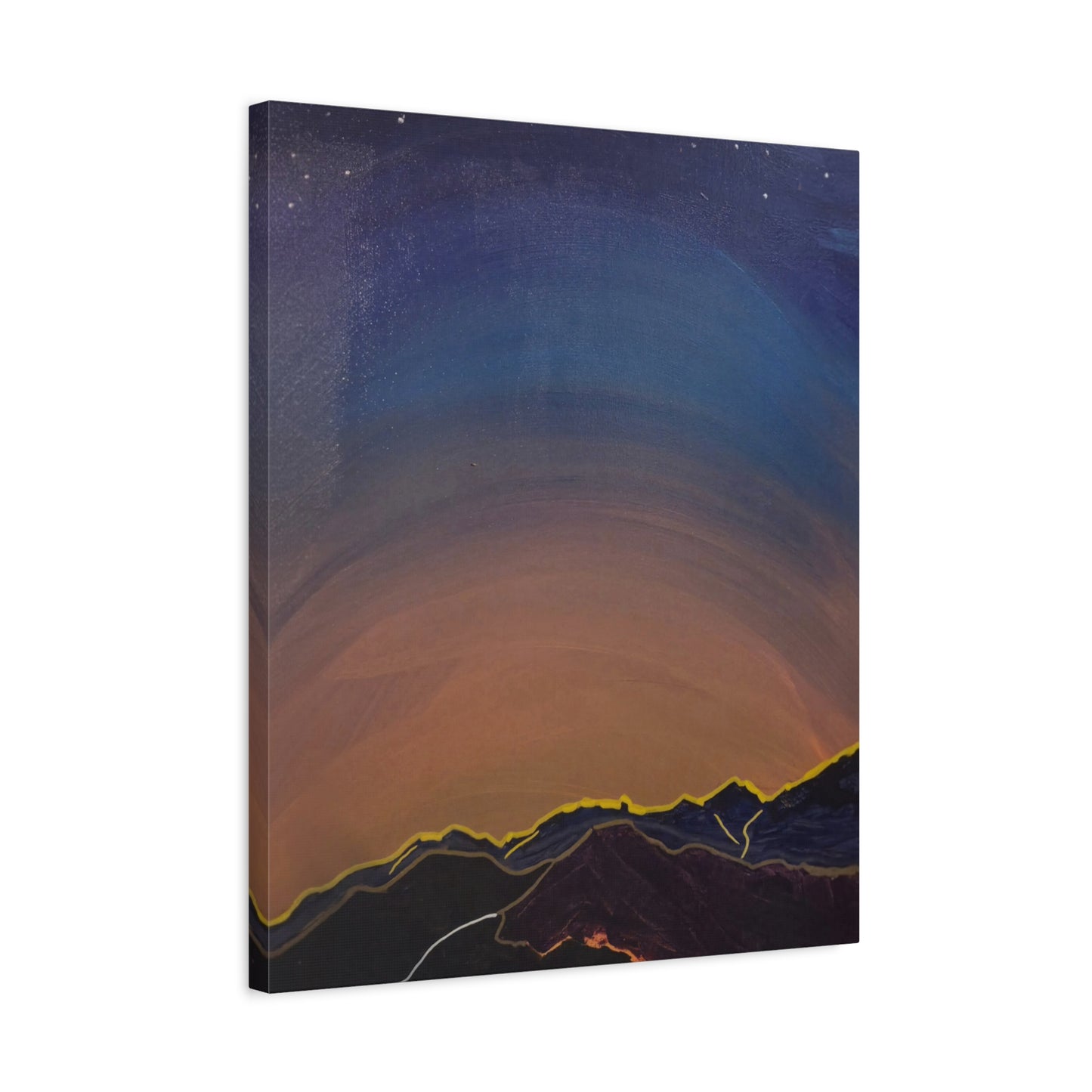 Sunset Mountain Canvas Wall Art - first light — Matte Stretched Landscape Print