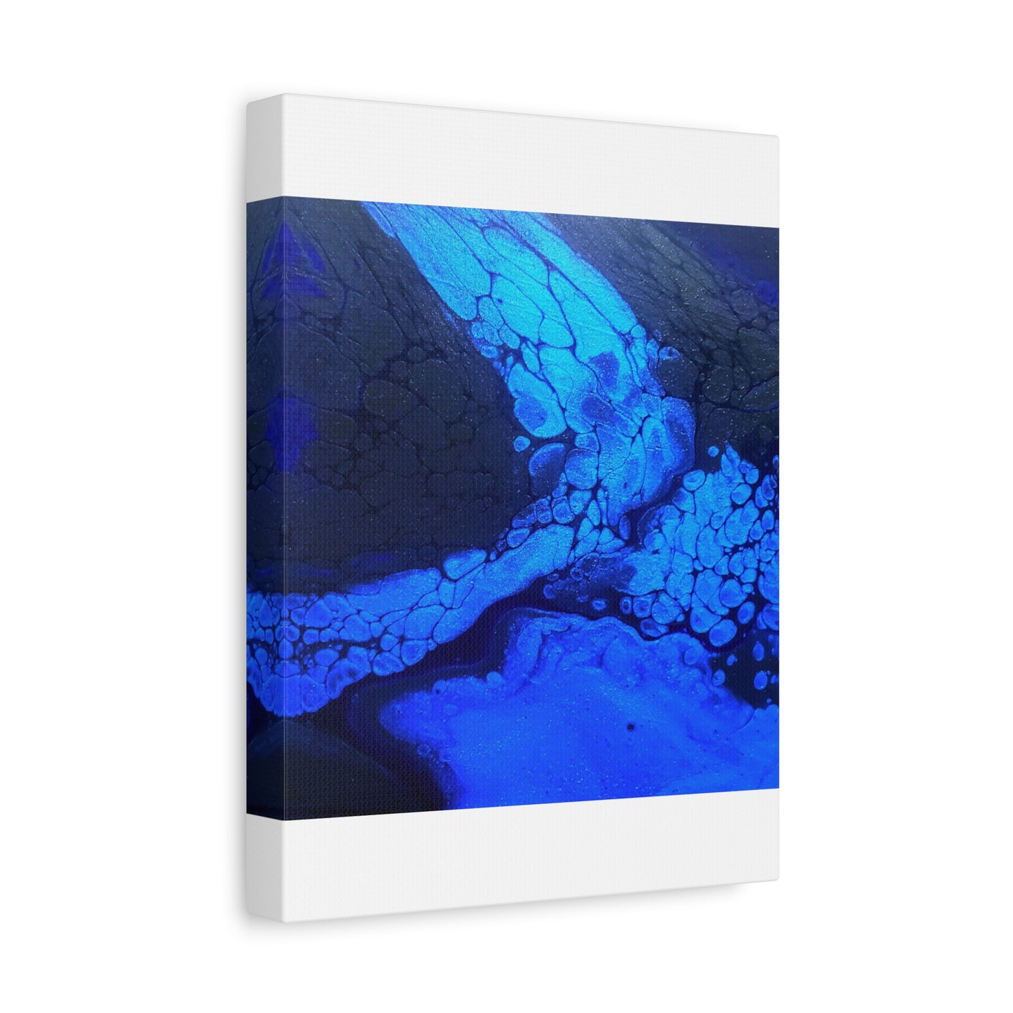 Abstract Blue Ocean Canvas Print — Matte Stretched Wall Art