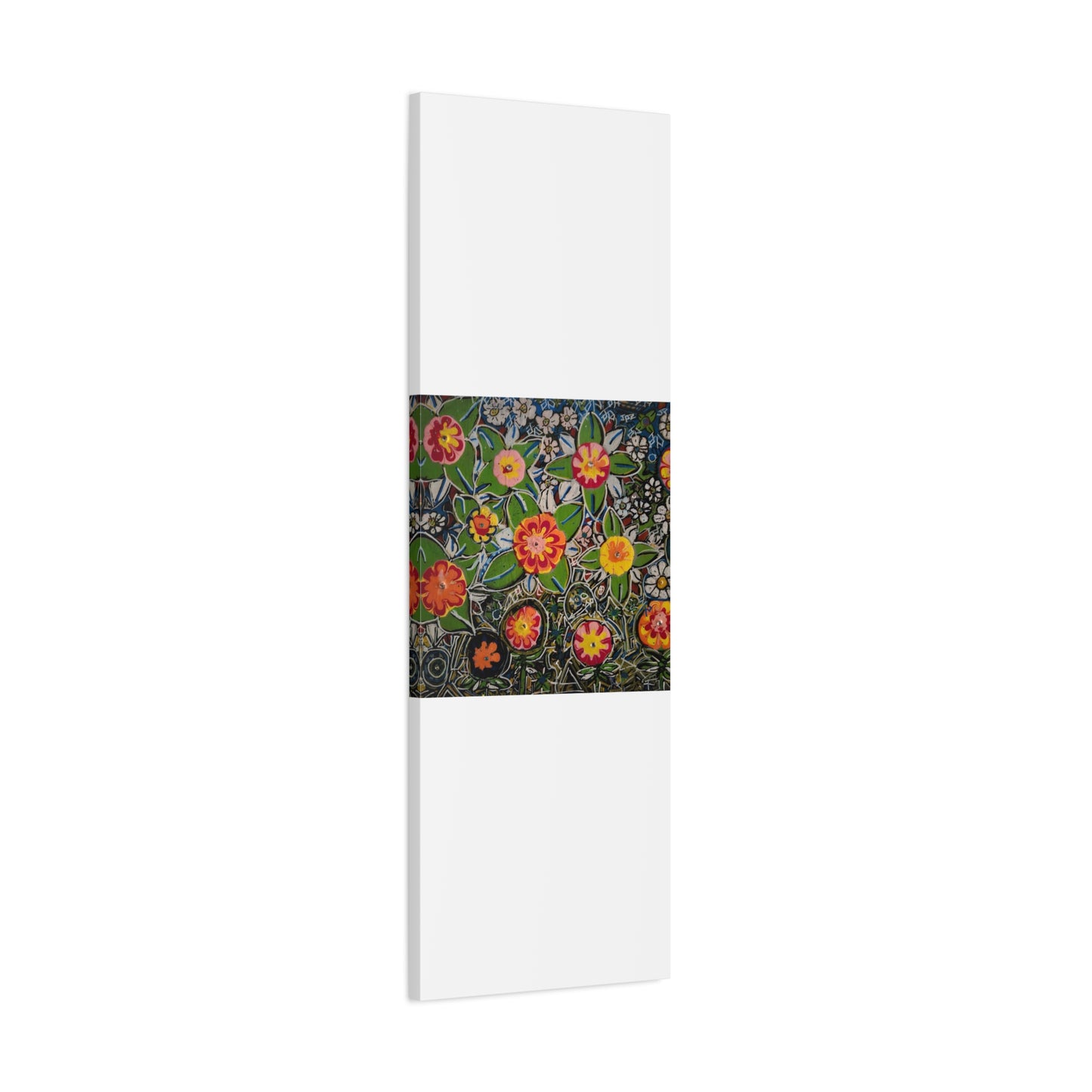 Urban_gardening-04 - Floral Pop Matte Stretched Canvas – Colorful Hand-Painted Garden Wall Art