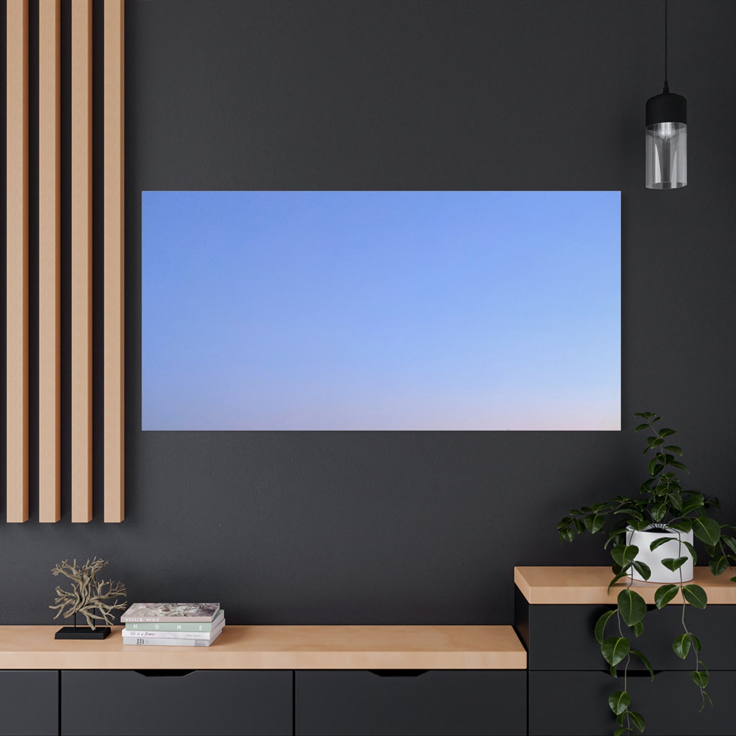 Serene Blue Horizon Matte Canvas Print — Stretched Wall Art