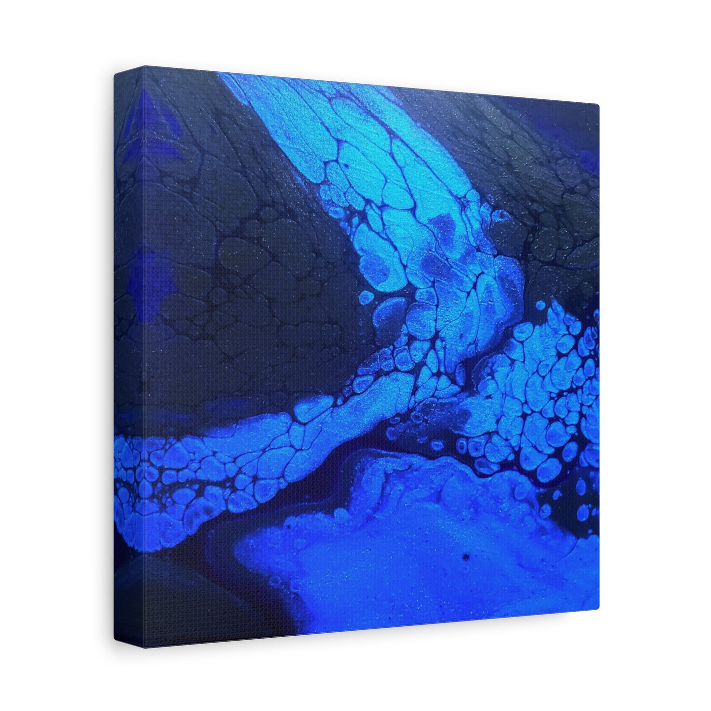Abstract Blue Ocean Canvas Print — Matte Stretched Wall Art
