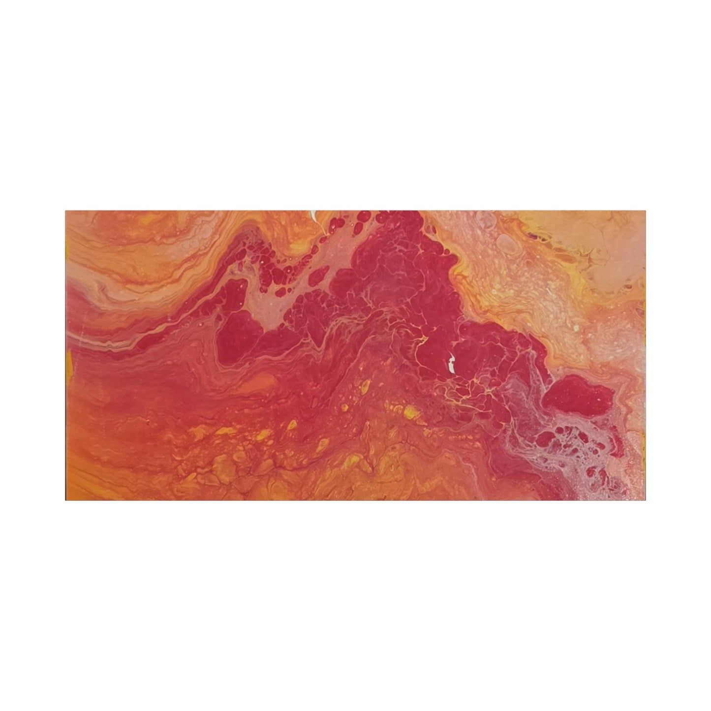 Abstract Pepto Popured - Sunset Swirl Matte Canvas Art - Stretched 1.25"