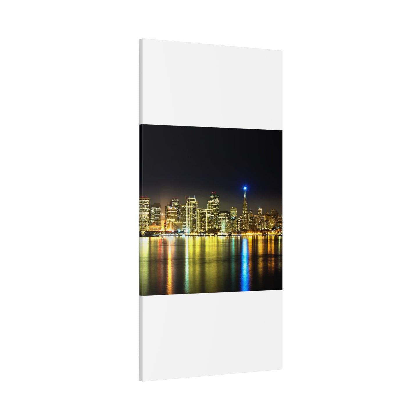 San Francisco Night Skyline Matte Canvas Print — Stretched 1.25"