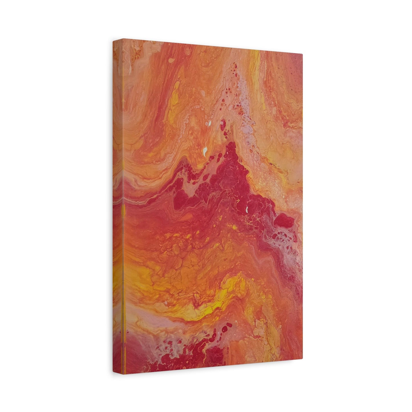 Abstract Pepto Popured - Sunset Swirl Matte Canvas Art - Stretched 1.25"
