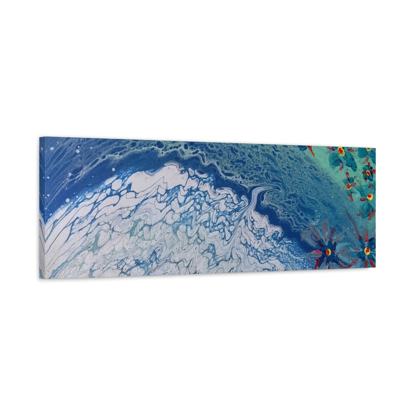 floetrol&flowers - Abstract Matte Canvas Print — Floral Accents Stretched Wall Art