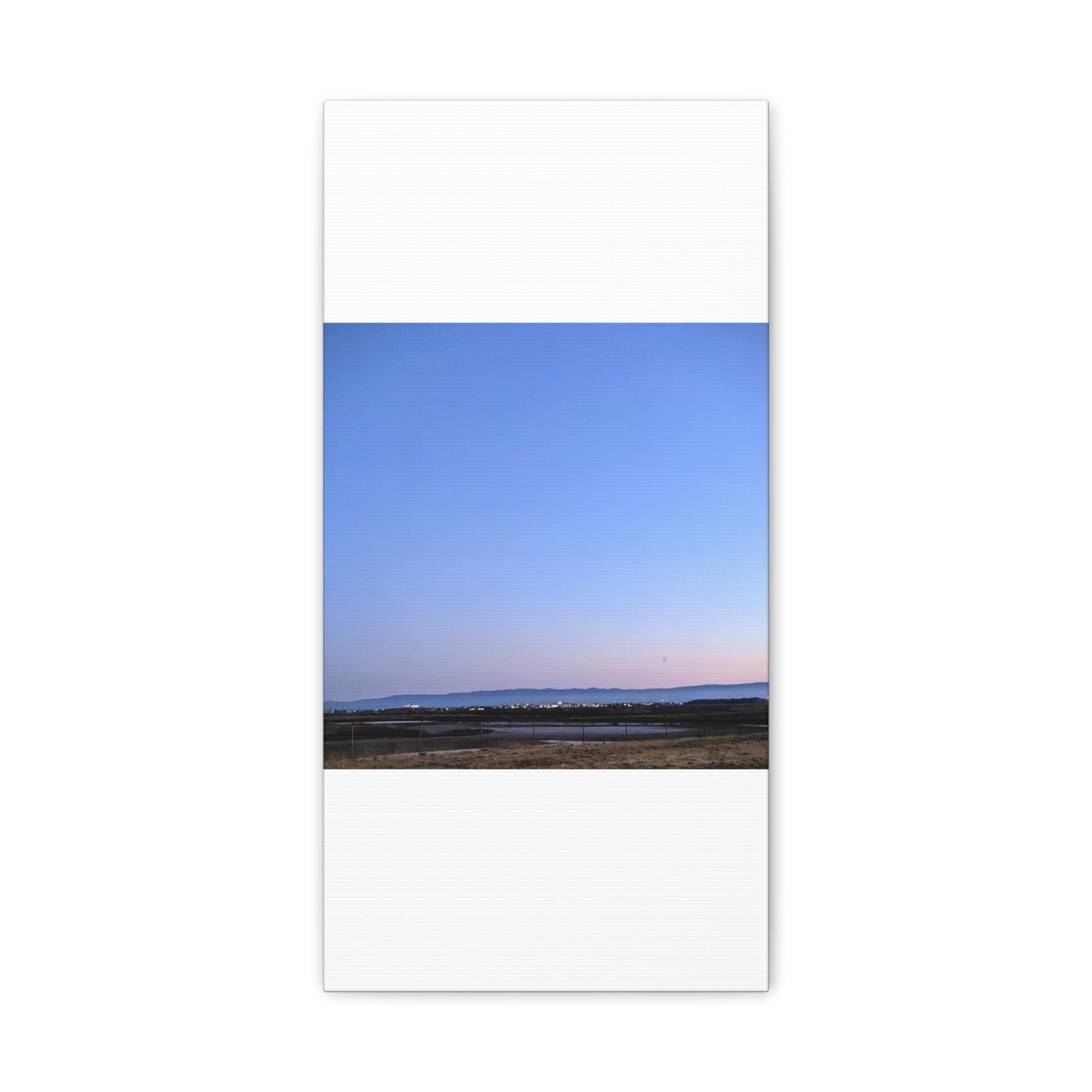 Serene Blue Horizon Matte Canvas Print — Stretched Wall Art
