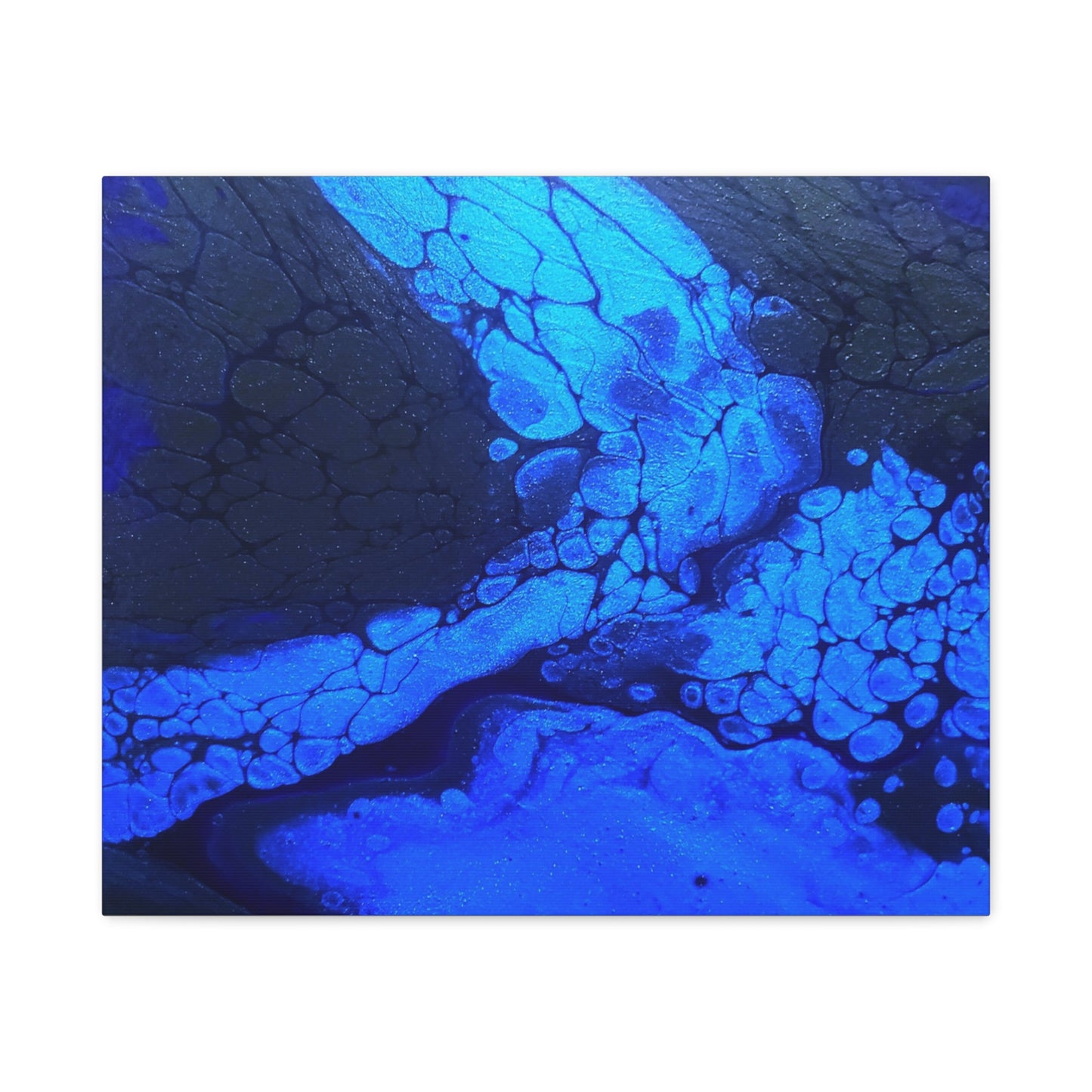 Abstract Blue Ocean Canvas Print — Matte Stretched Wall Art