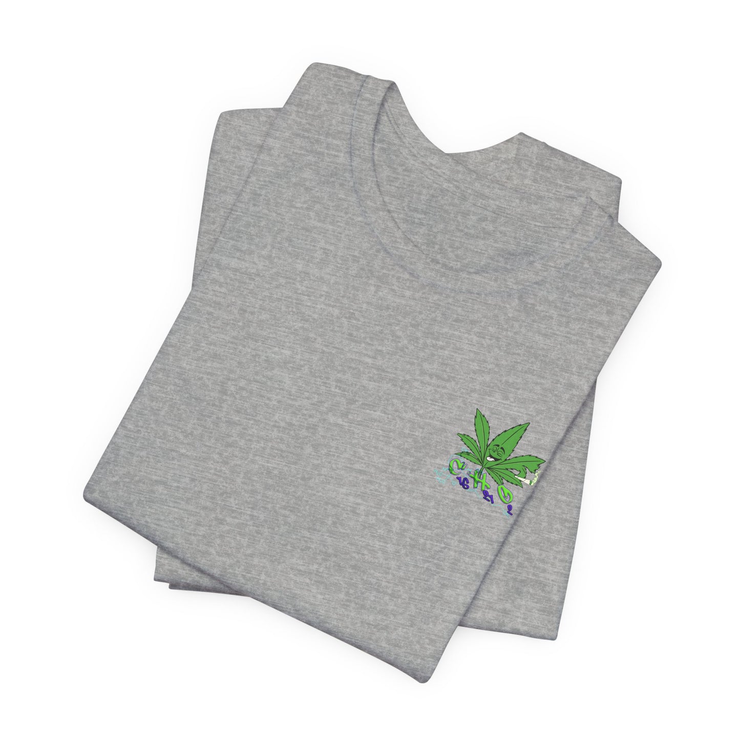 C16H21O2 - Minimal Marijuana Plant Graphic T-Shirt