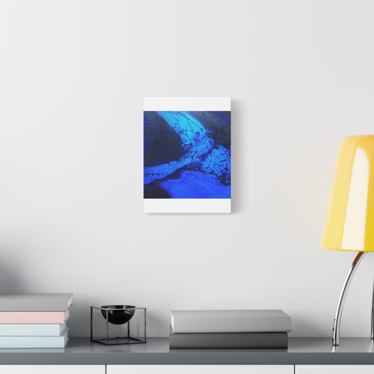 Abstract Blue Ocean Canvas Print — Matte Stretched Wall Art