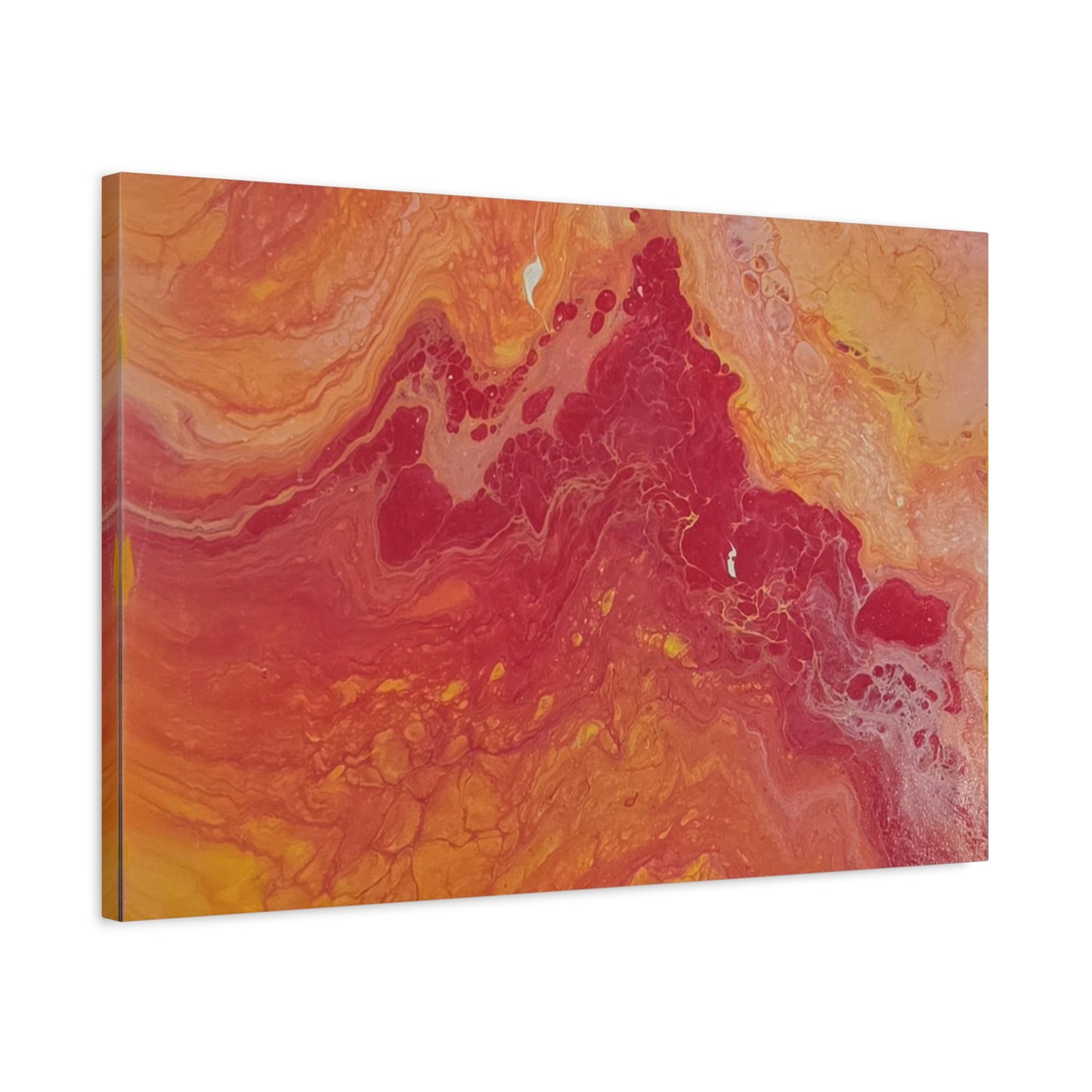 Abstract Pepto Popured - Sunset Swirl Matte Canvas Art - Stretched 1.25"