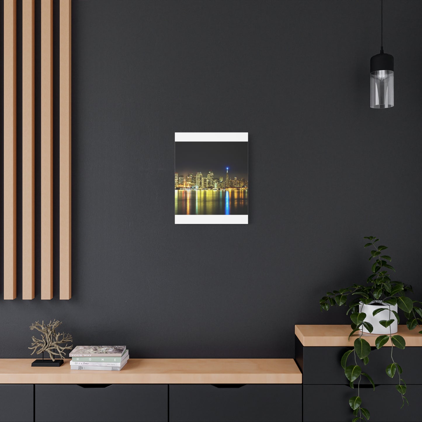 San Francisco Night Skyline Matte Canvas Print — Stretched 1.25"