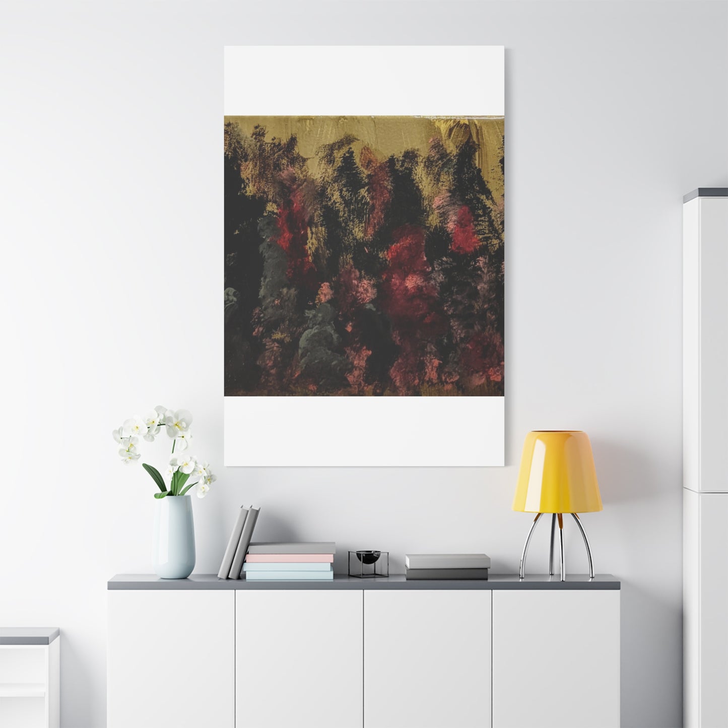 Autumn Forest Nightscape Matte Canvas Print — Stretched 1.25"