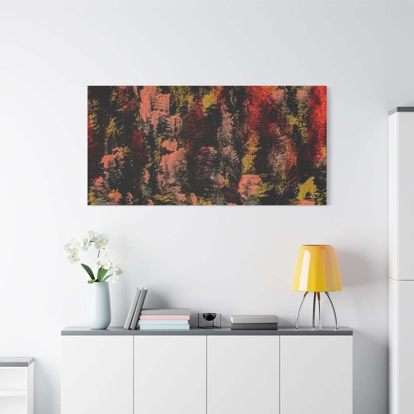 Autumn Forest Abstract — Matte Stretched Canvas