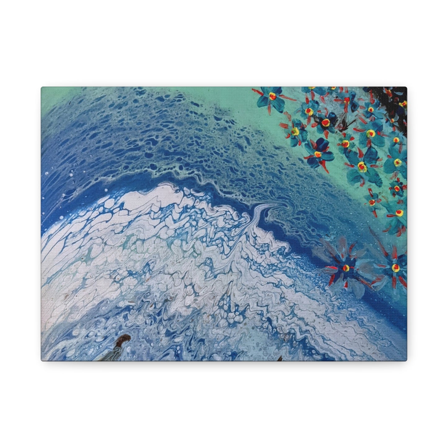 floetrol&flowers - Abstract Matte Canvas Print — Floral Accents Stretched Wall Art