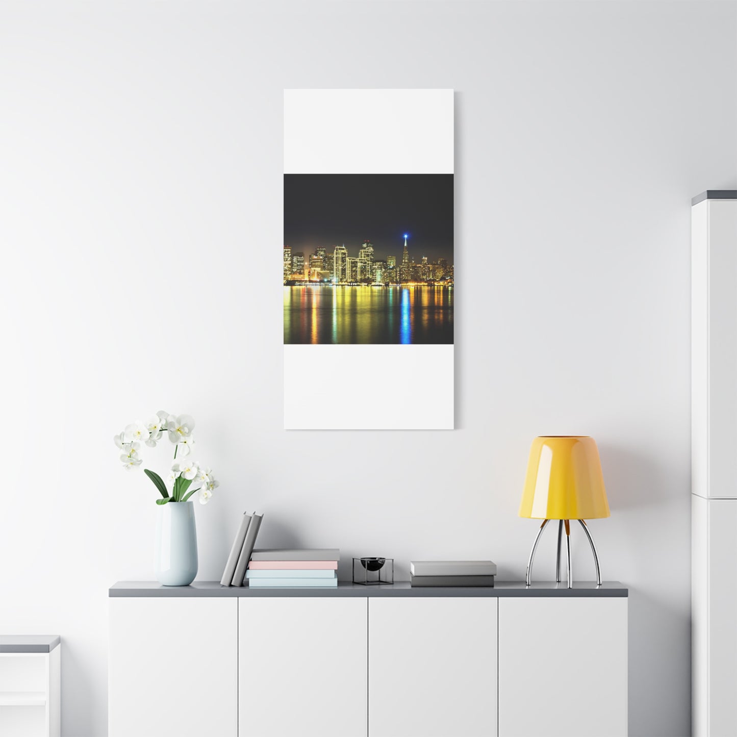 San Francisco Night Skyline Matte Canvas Print — Stretched 1.25"