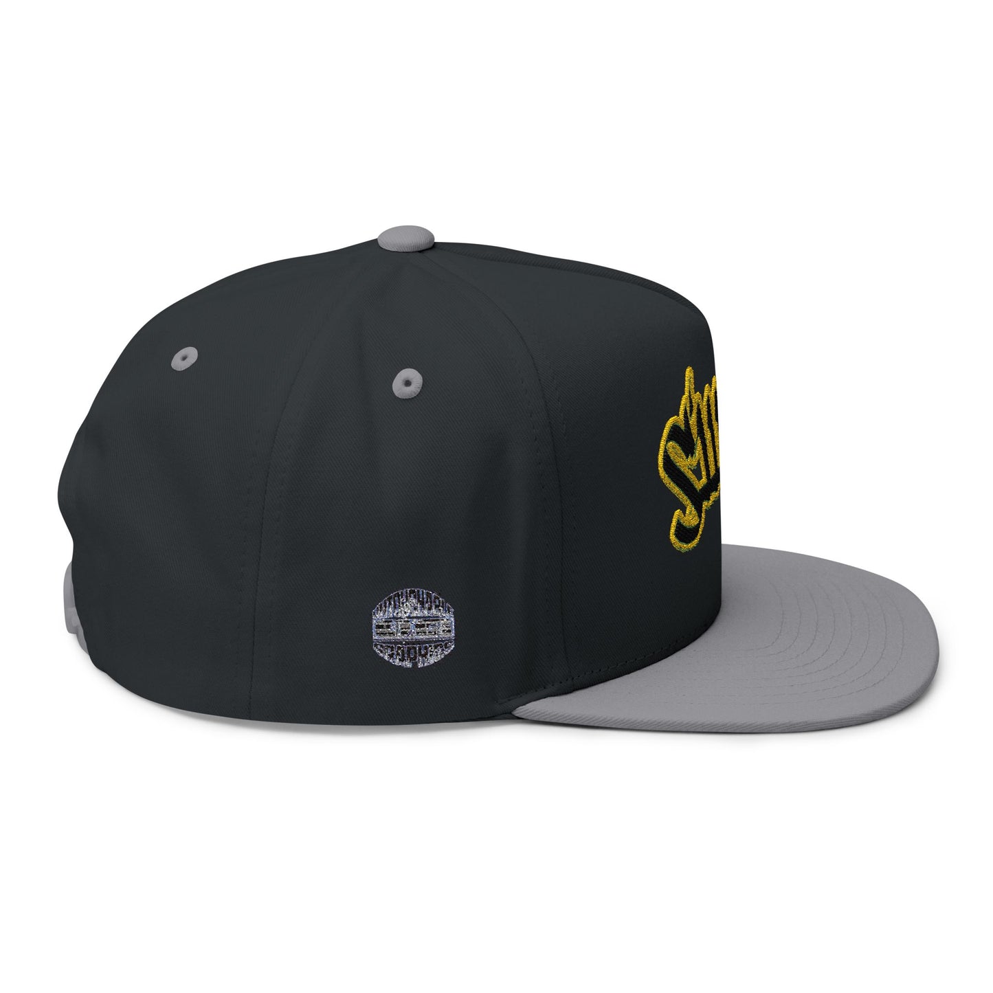 triple_siiick - Embroidered Snapback Hat — "siiick" Yellow Outline